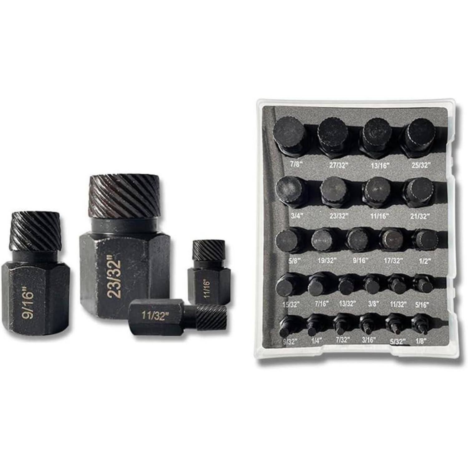 Schraubenausdreher-Set 25-teilig Sechskantkopf Cr-Mo-Stahl mit Etui