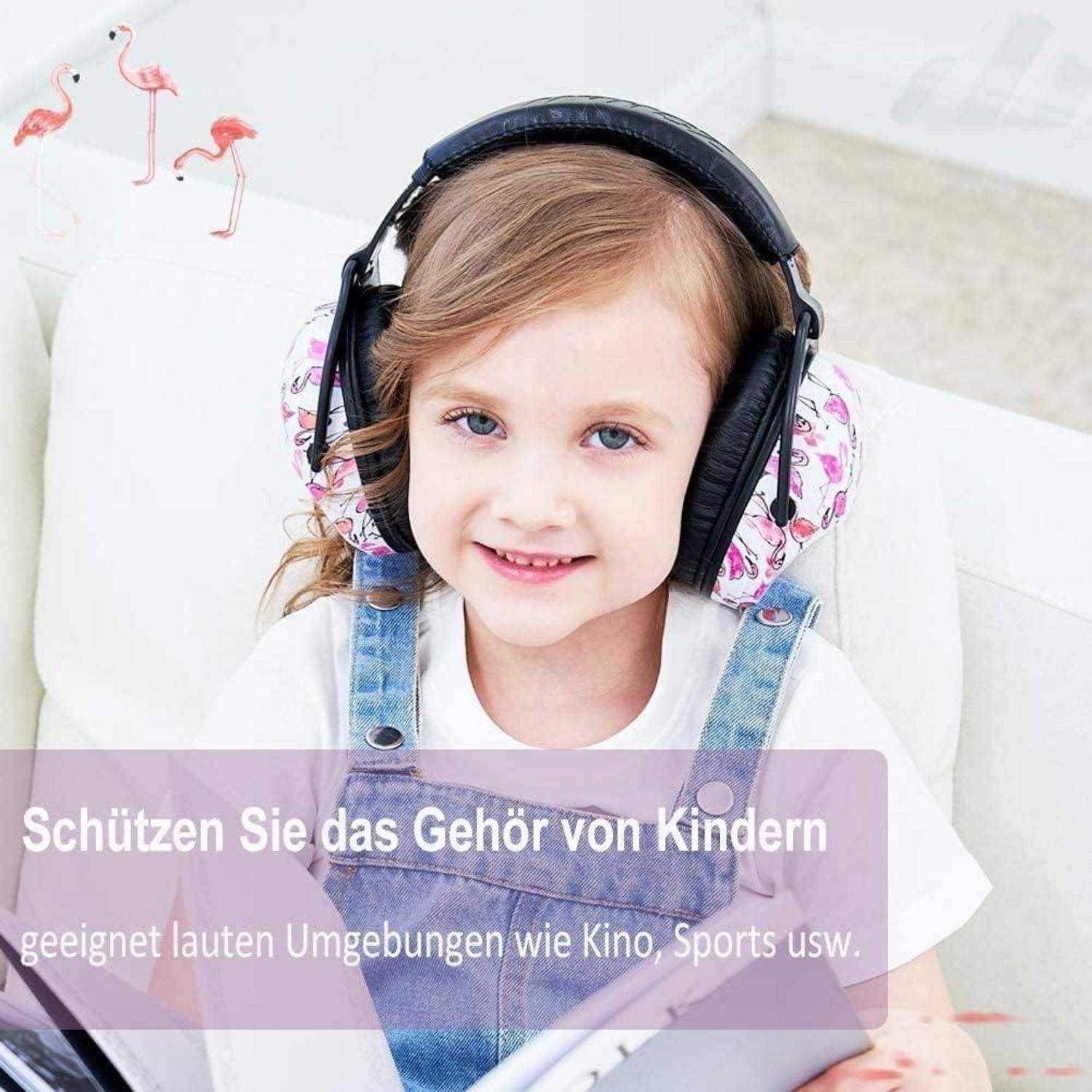 Gehörschutz Kinder Lärmschutz Kapselgehörschutz Einheitsgröße Flamingo