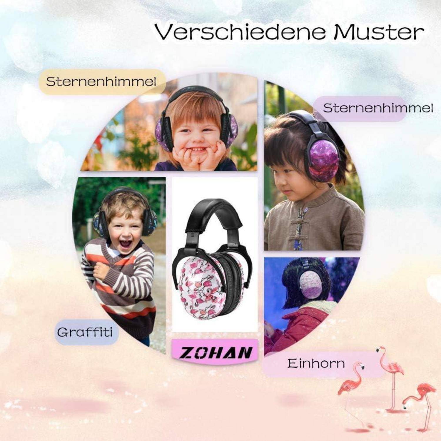 Gehörschutz Kinder Lärmschutz Kapselgehörschutz Einheitsgröße Flamingo