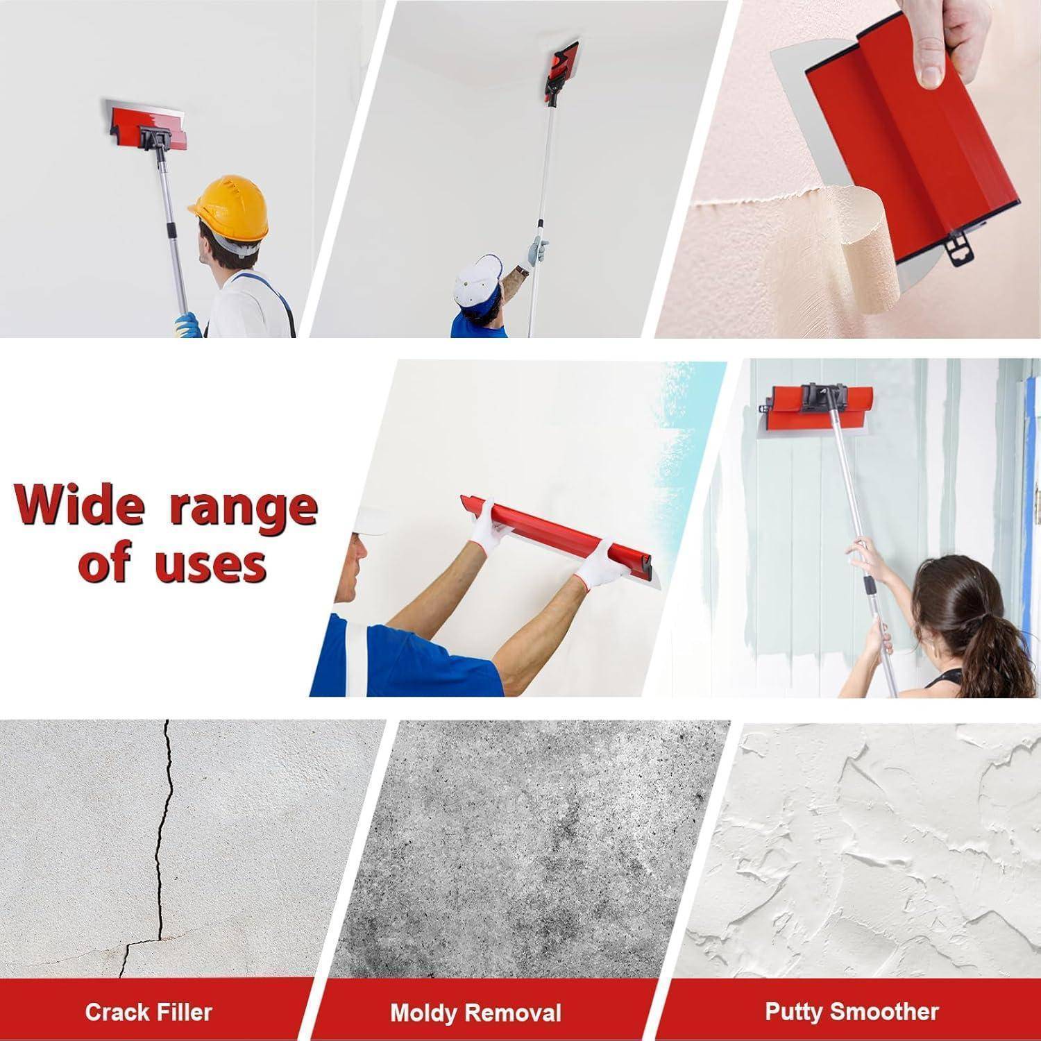 Spachtel Set Edelstahl 10 Skimming-Klingen-Set: 25,4 cm + 40,6 cm + 61