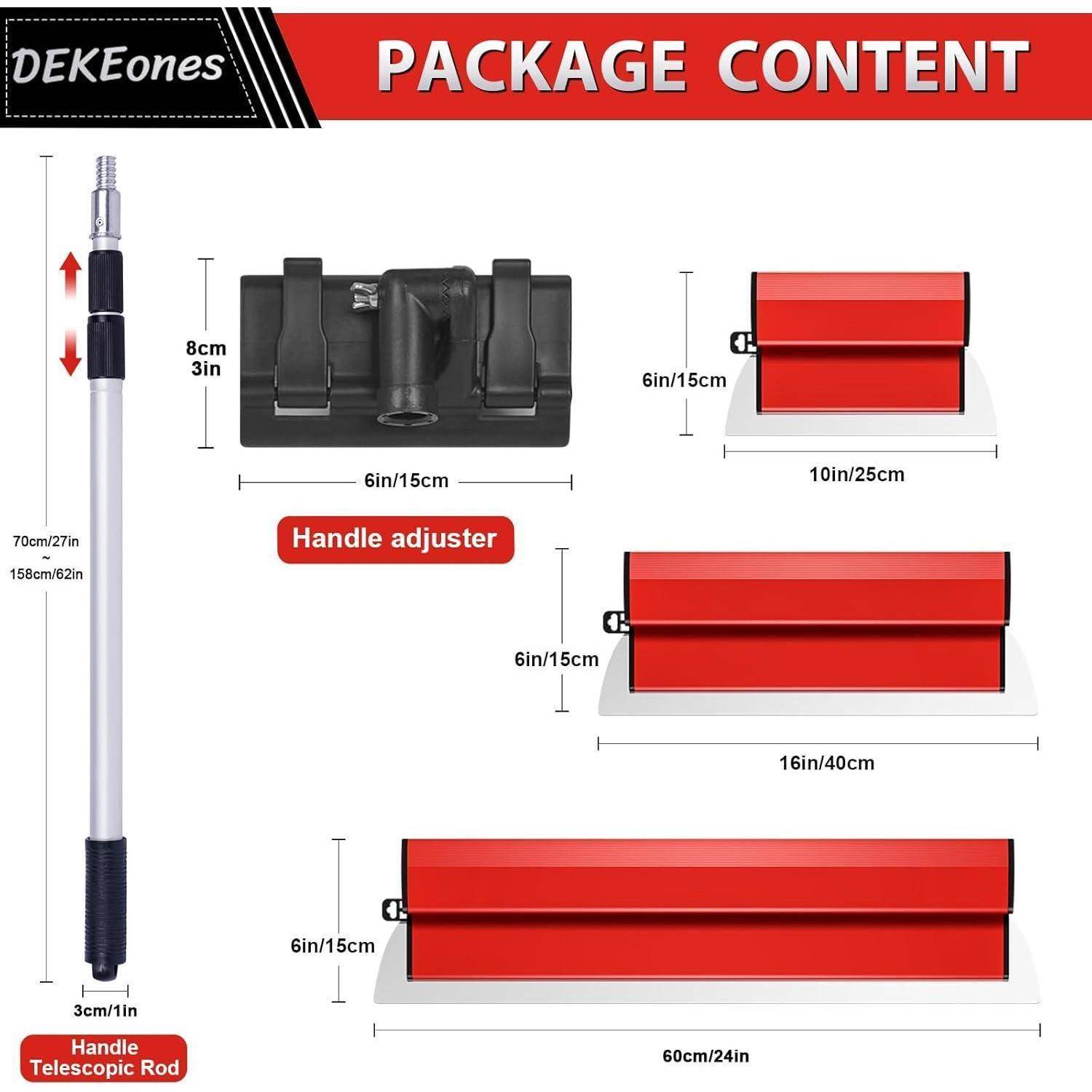 Spachtel Set Edelstahl 10 Skimming-Klingen-Set: 25,4 cm + 40,6 cm + 61