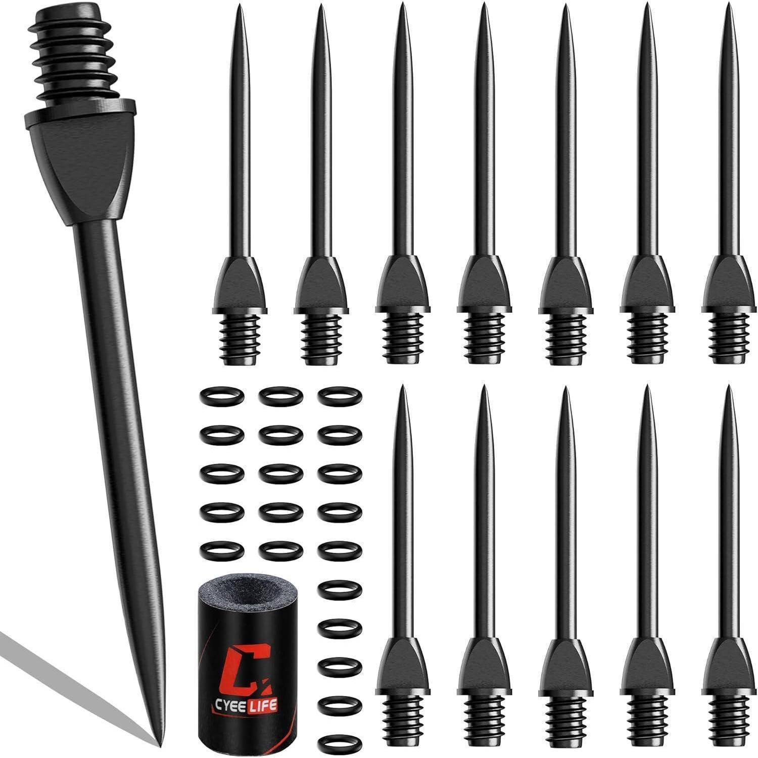 Schwarzes Spiked-Radmuttern-Dekorationsset, 24 Stück, sichere Passform.Inklusive Unterlegscheiben und CYEE LIFE Markenverpackung, konzipiert für Fahrzeuge.