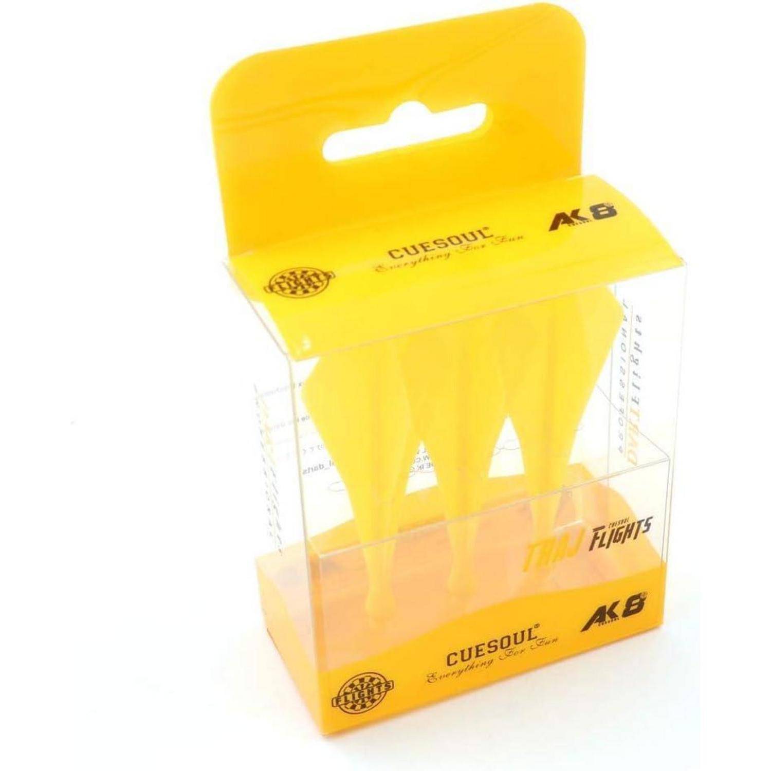 Dartflüge TRAJ AK8 integrierte 3er Set gelbe Diamant