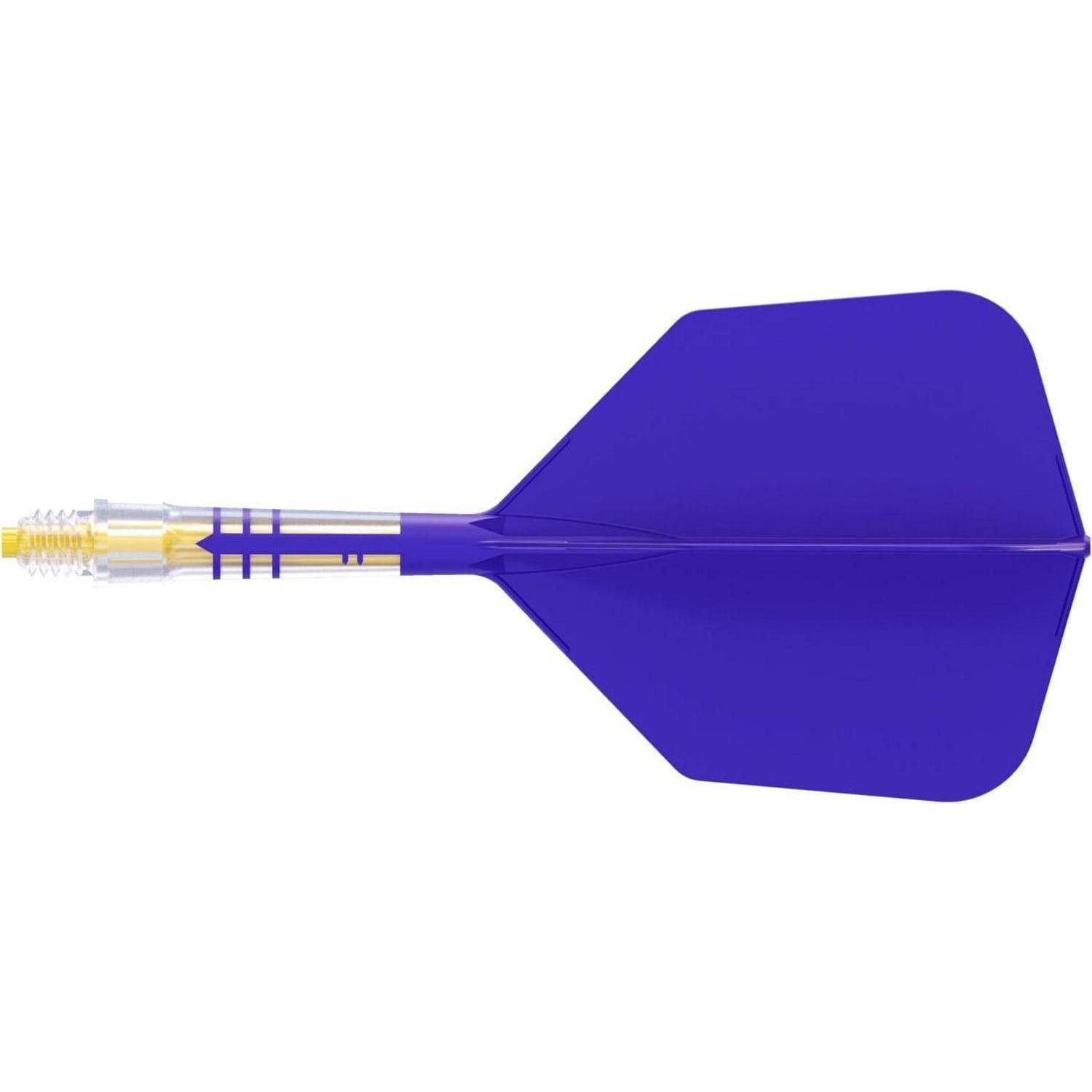 Ein blauer Pfeil mit einer spitzen Spitze und Flügelfinnen, konstruiert für Präzision beim Dartspiel.