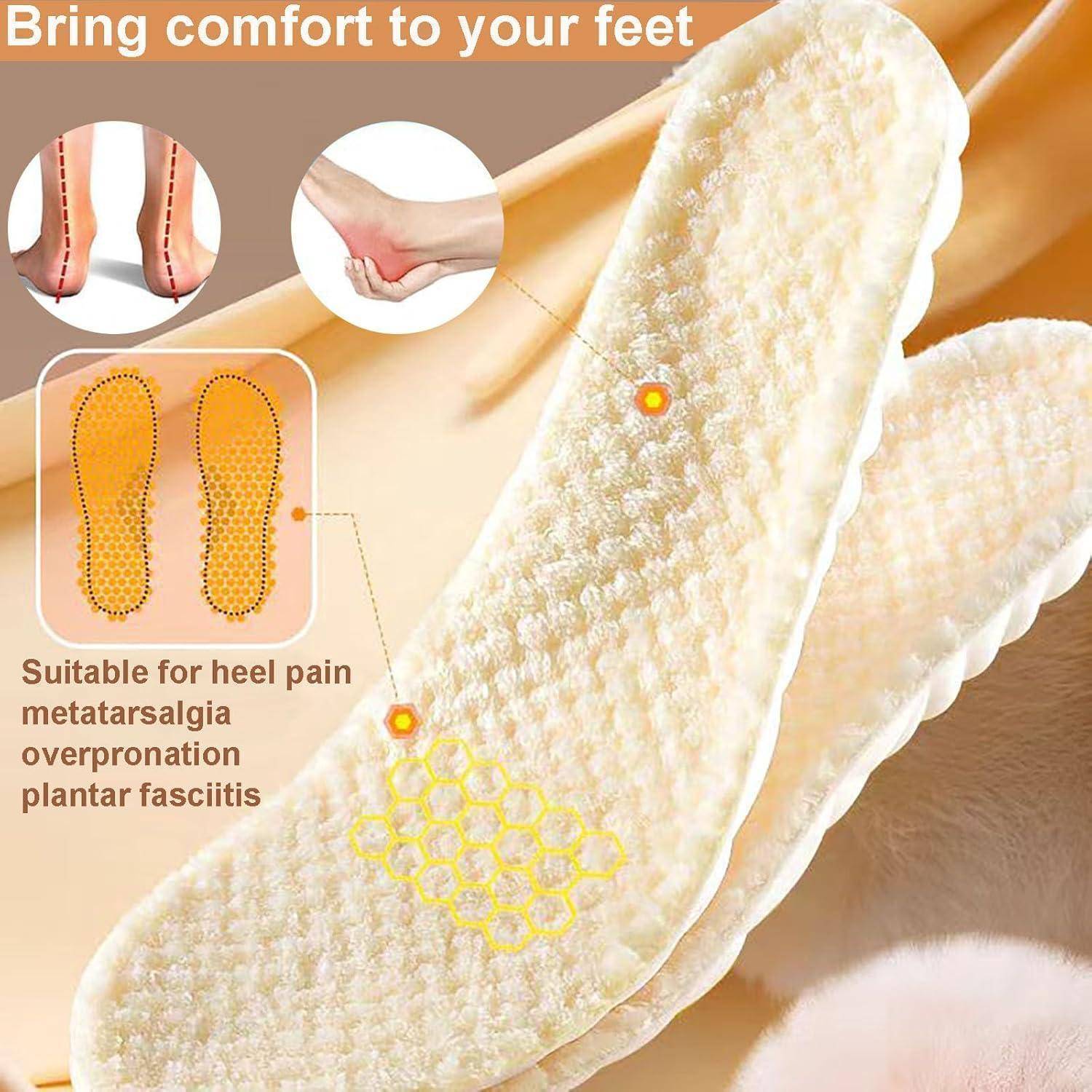 Fußeinlage mit gelben Polsterstellen; geeignet für Fersenschmerzen, Überpronation, Metatarsalgie, Plantarfasziitis.