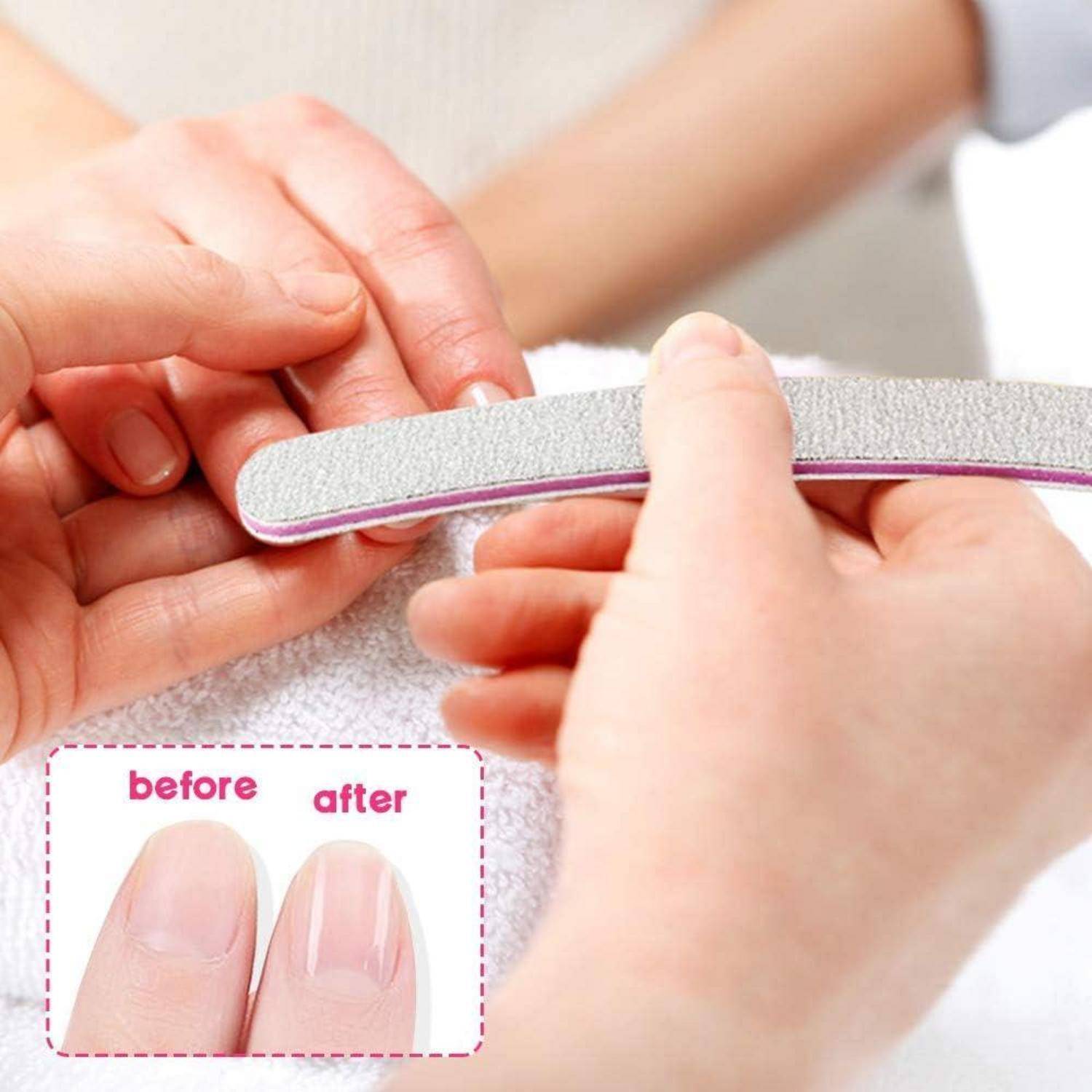 50 Stück Nagelfeilen 100/180 Professionelle Maniküre Nägel Feilen