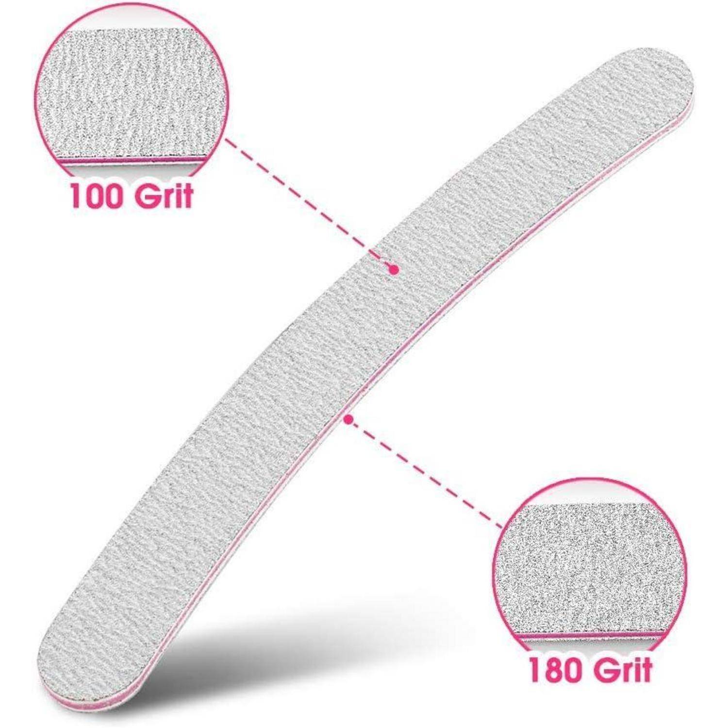 50 Stück Nagelfeilen 100/180 Professionelle Maniküre Nägel Feilen