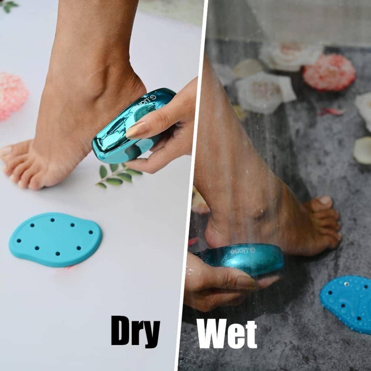 Nano Glas Fußfeile Kristall Raspel Hornhautentferner Schutzdeckel