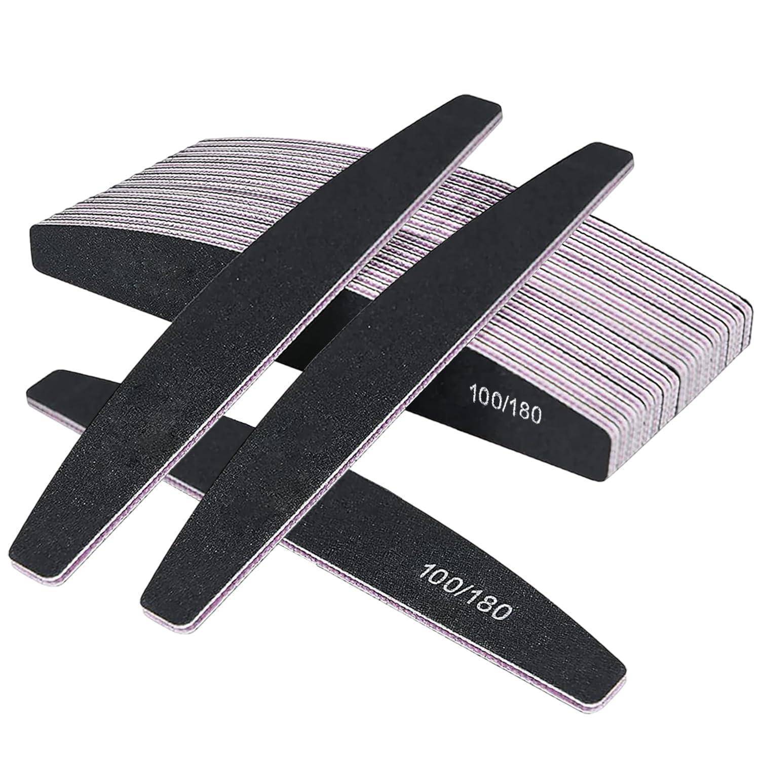 Nagelfeile Doppelseitig 100 180 Körnung Gelnägel 20 20pcs Schwarz