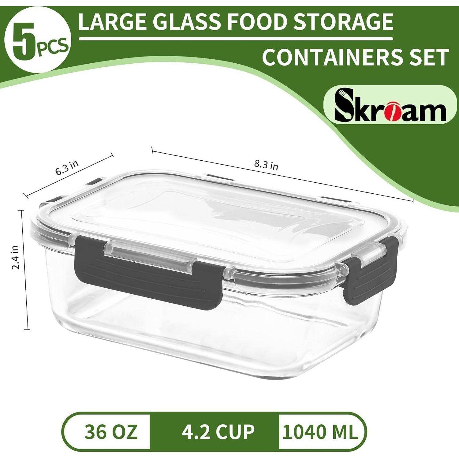 Glas-Frischhaltedosen Set 10-teilig lebensmittelsicher luftdicht