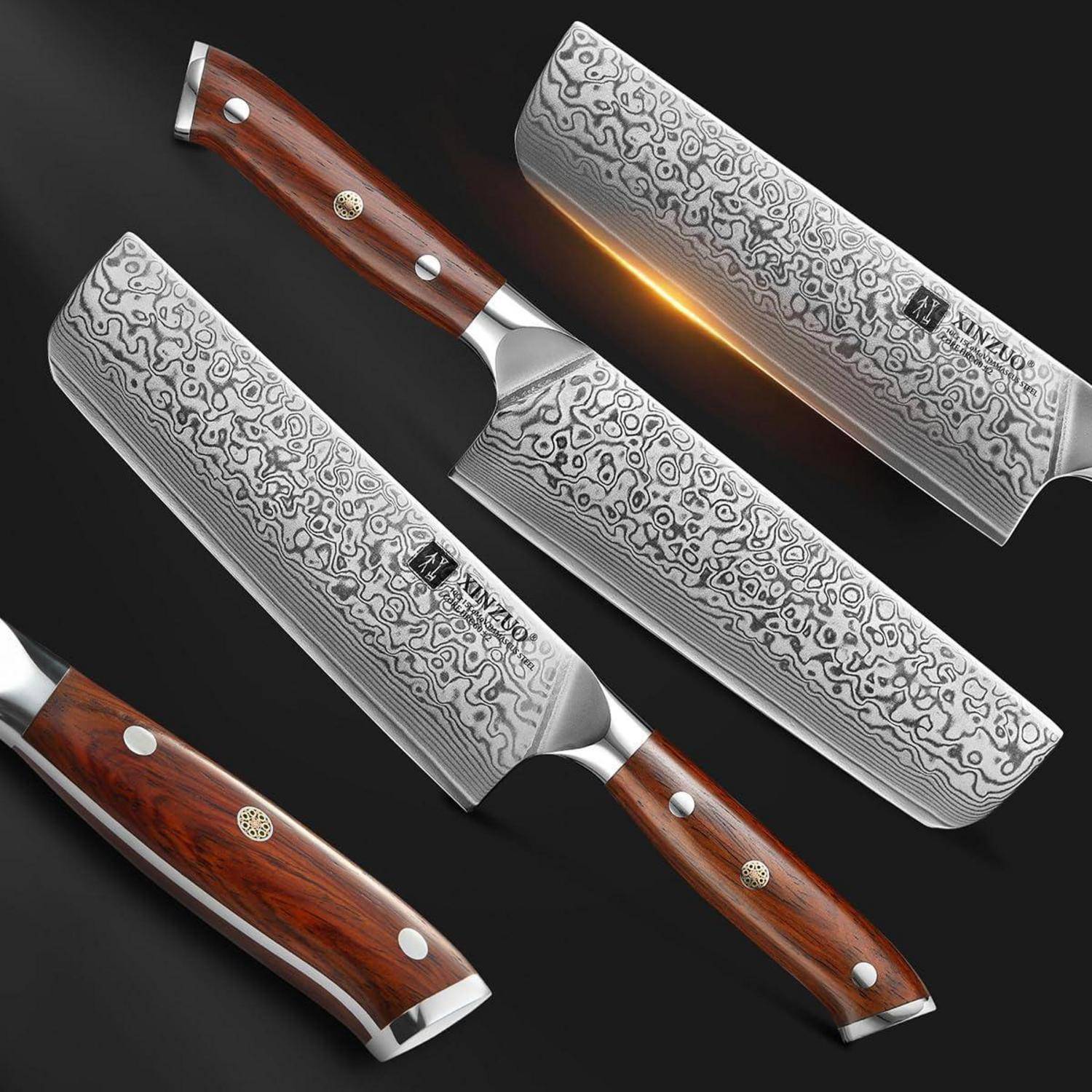 18.5cm Damaskus Nakirimesser 67 Schichten Profi Küchenmesser