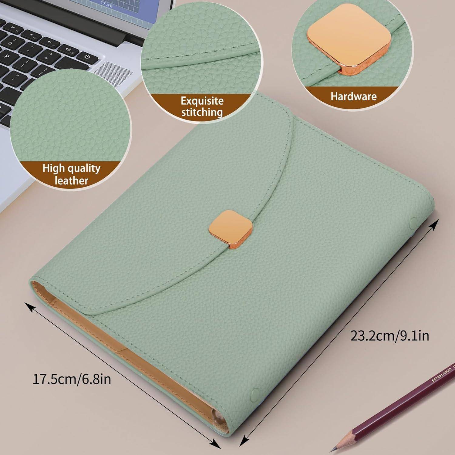 A5 PU Leder Binder Notizbuch 6 Ring Planer Journal nachfüllbar