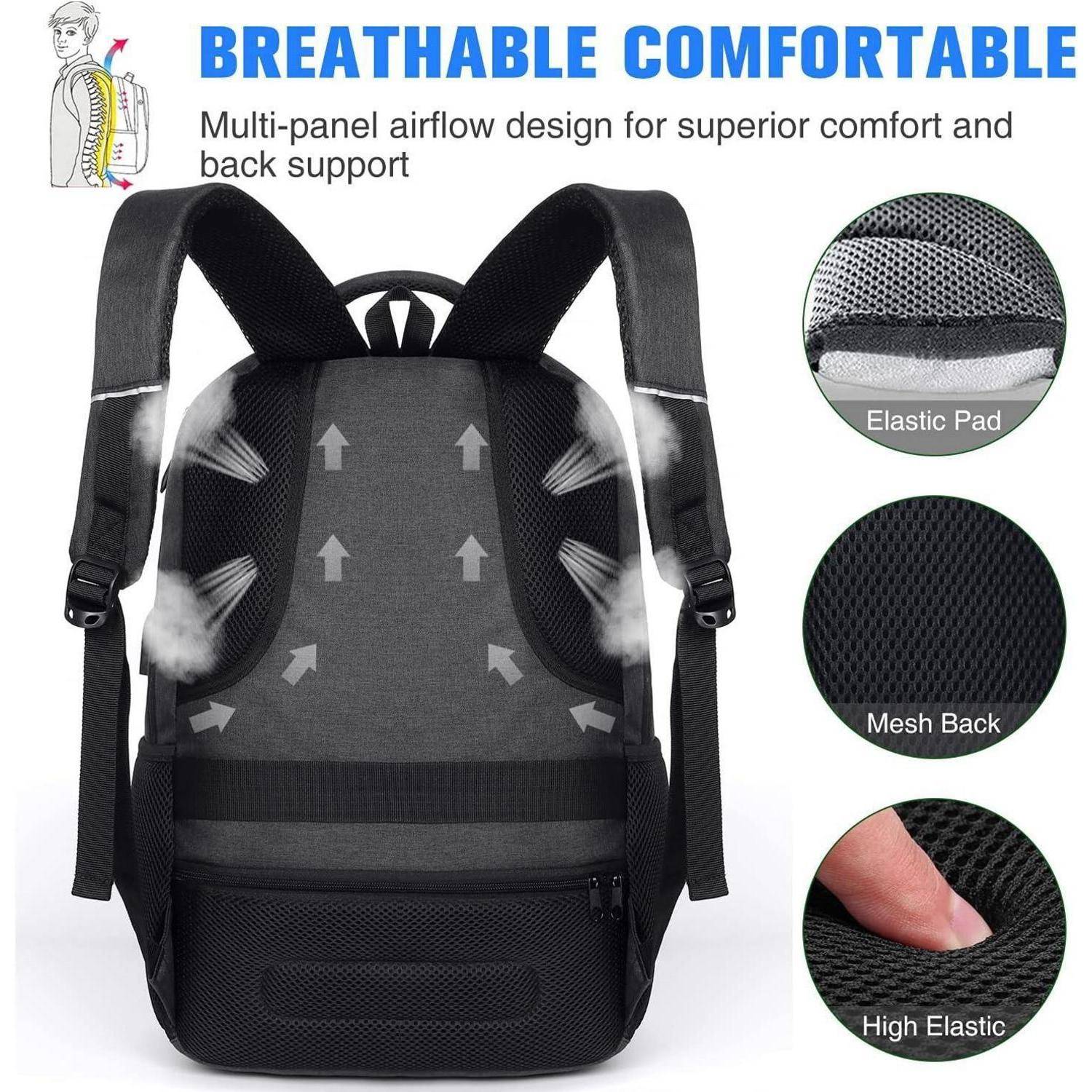 Rucksack Herren Schulrucksack Jungen Teenager Laptop 15.6 Zoll