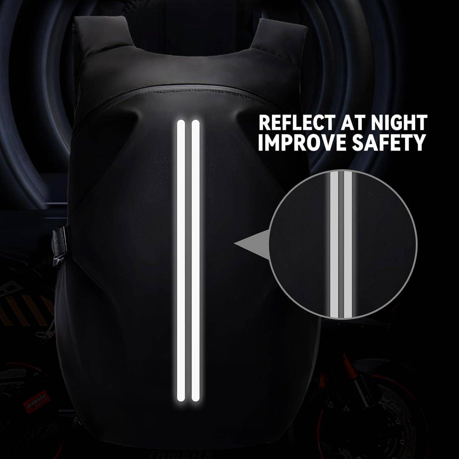 Motorradrucksack Herren wasserdichter Helmrucksack Laptoptasche