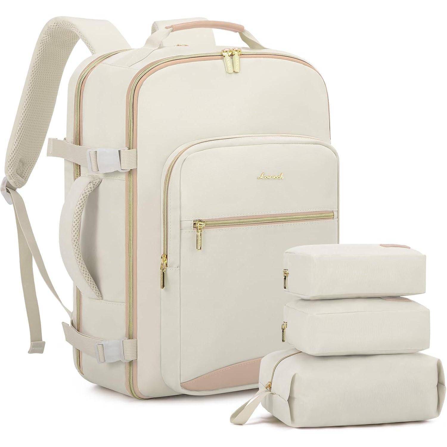 Handgepäck Rucksack 40L Flugzeug Damen Reiserucksack Wasserdicht 17