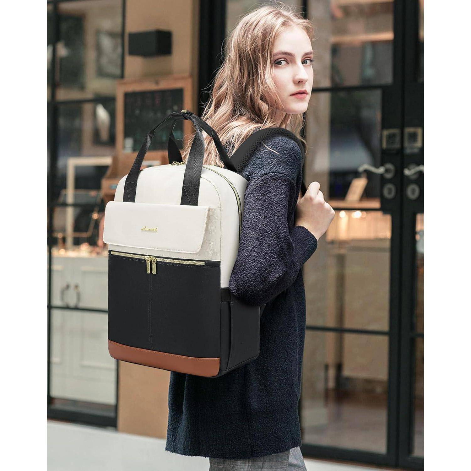 Rucksack Damen Groß 17 Zoll Laptop Wasserdicht Reiserucksack Elegant