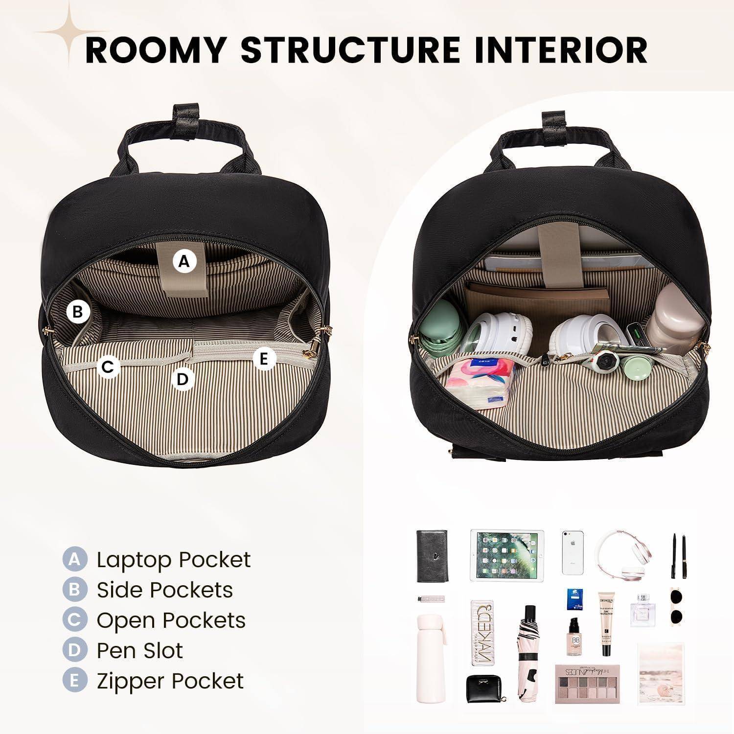 Geräumige Innenstruktur eines Rucksacks