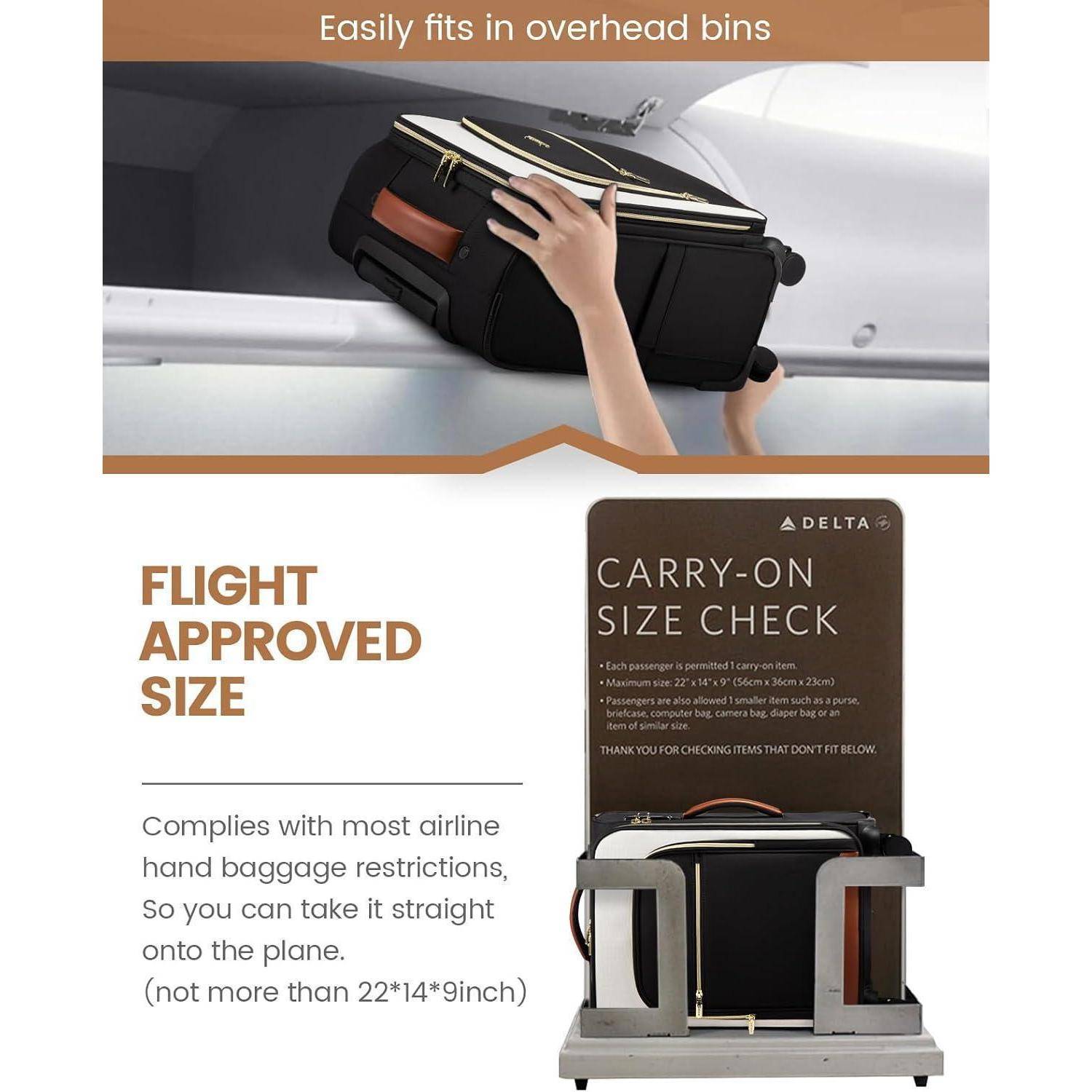 Handgepäck Koffer Trolleys 55X40X20 4 Rollen Stoff Carry On Luggage