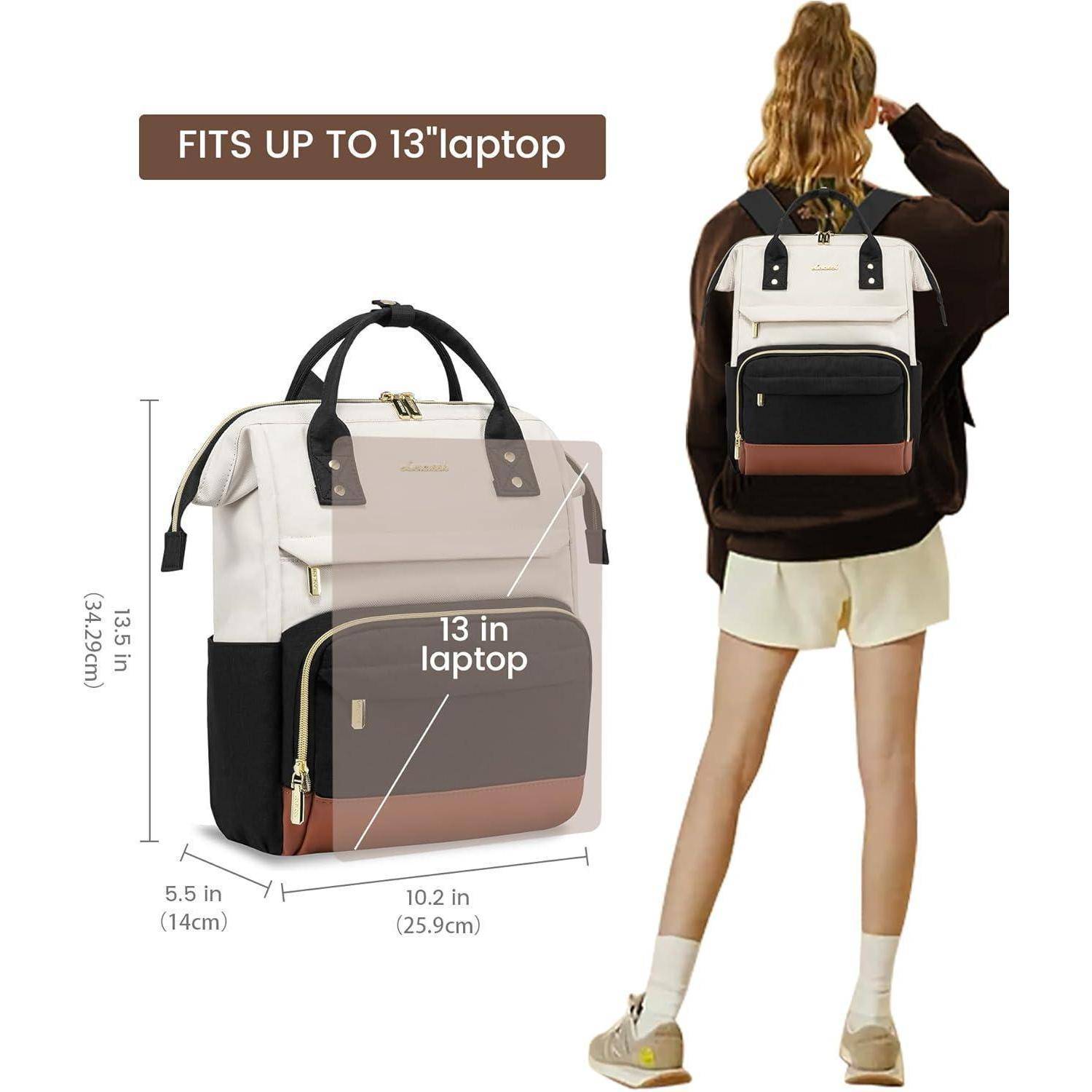 Damen Rucksack Klein Elegant Wasserdicht Cityrucksack 2 in 1 für