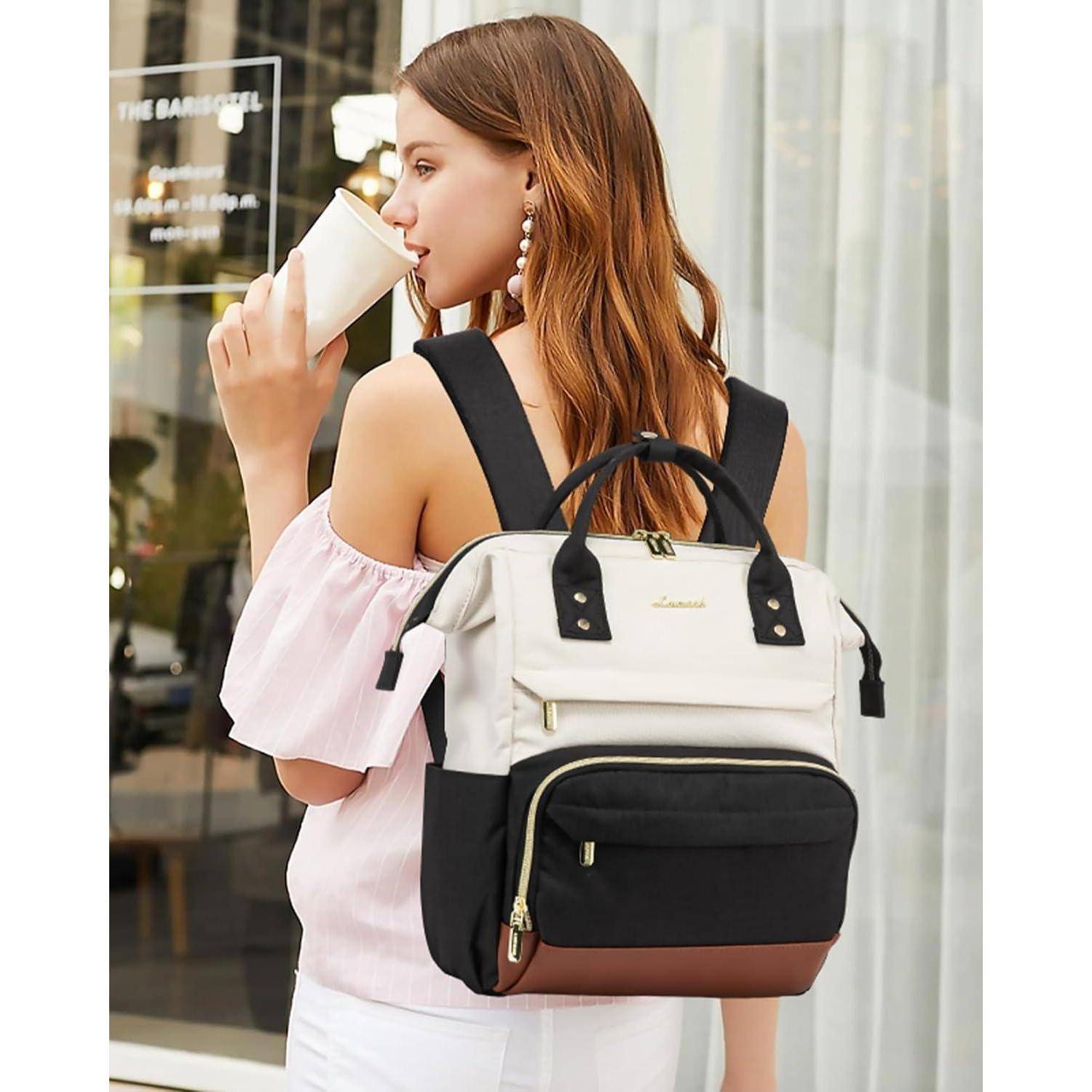 Damen Rucksack Klein Elegant Wasserdicht 2 in 1 Cityrucksack Backpack