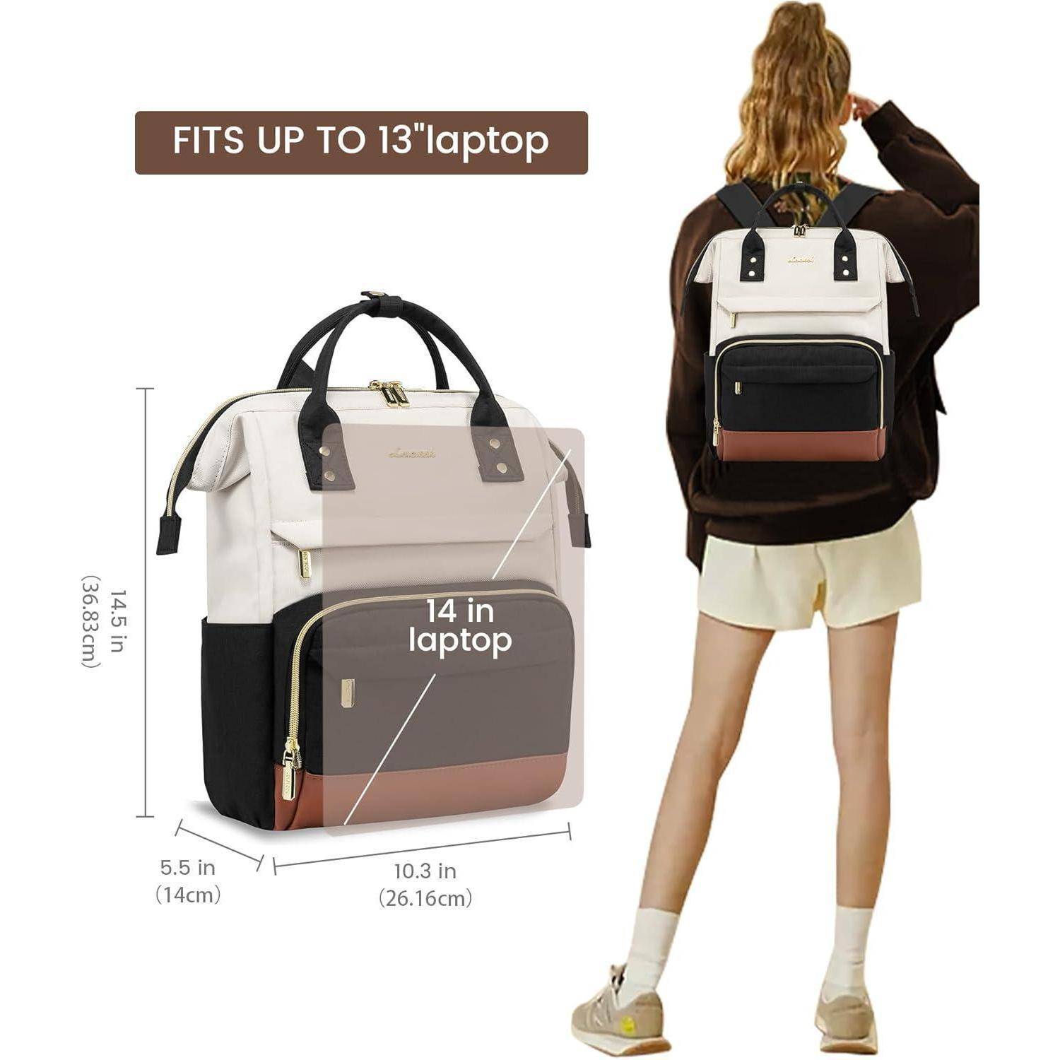 Damen Rucksack Klein Elegant Wasserdicht 2 in 1 Backpack Schule Reise