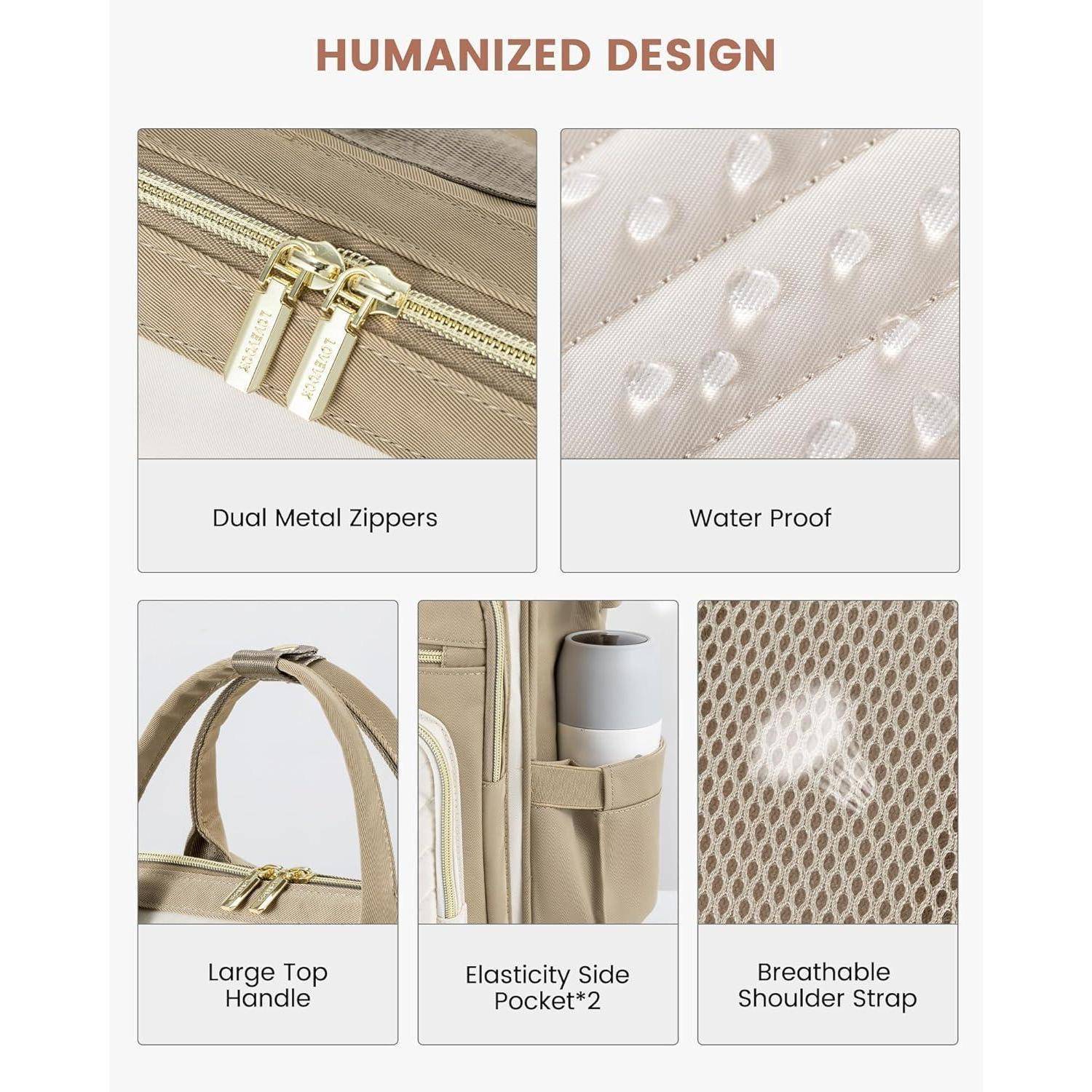 Rucksack Damen 15,6 Zoll Laptop Schulrucksack Mädchen Wasserdicht