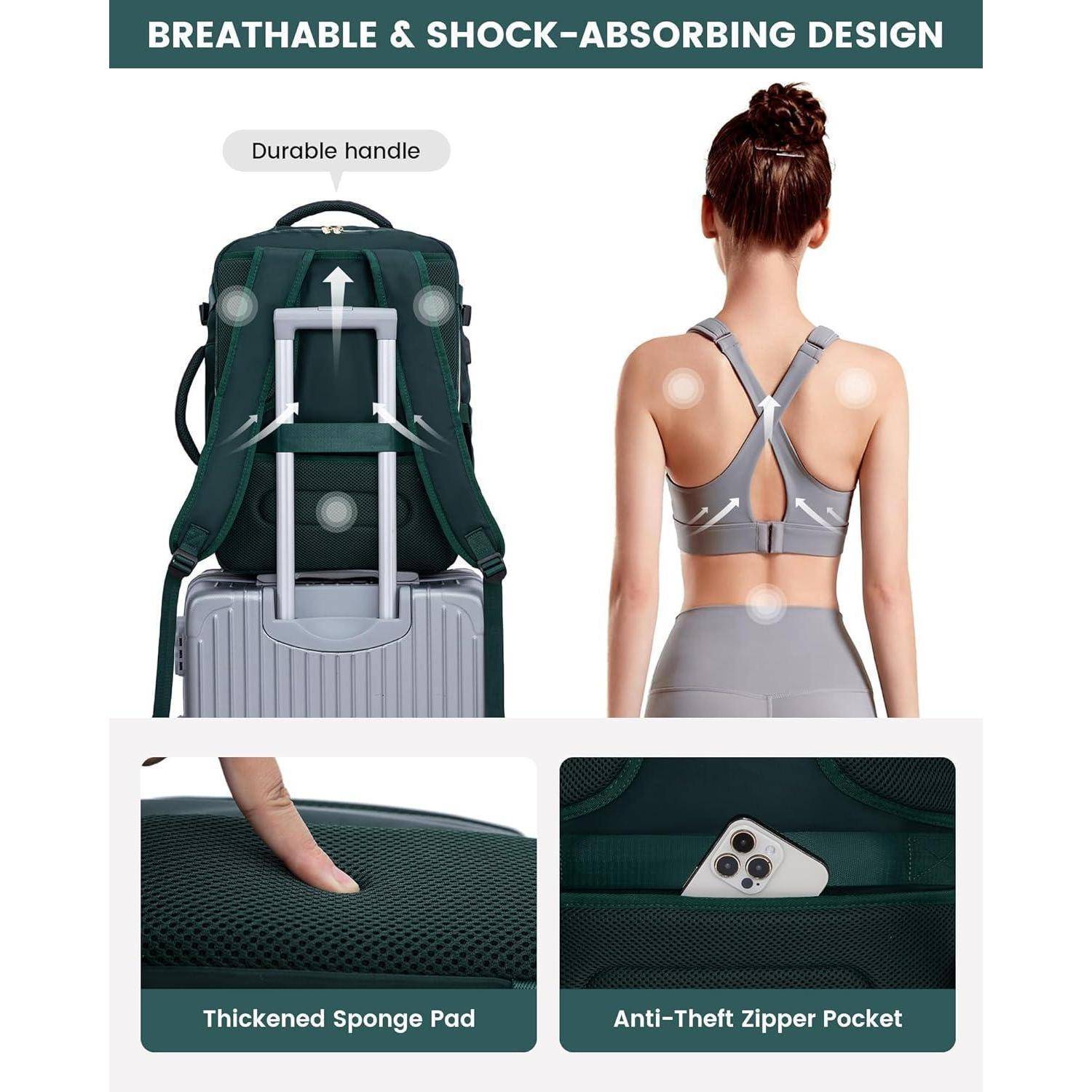 Reiserucksack Damen Handgepäck 17.3" Laptop Rucksack Wasserdicht für