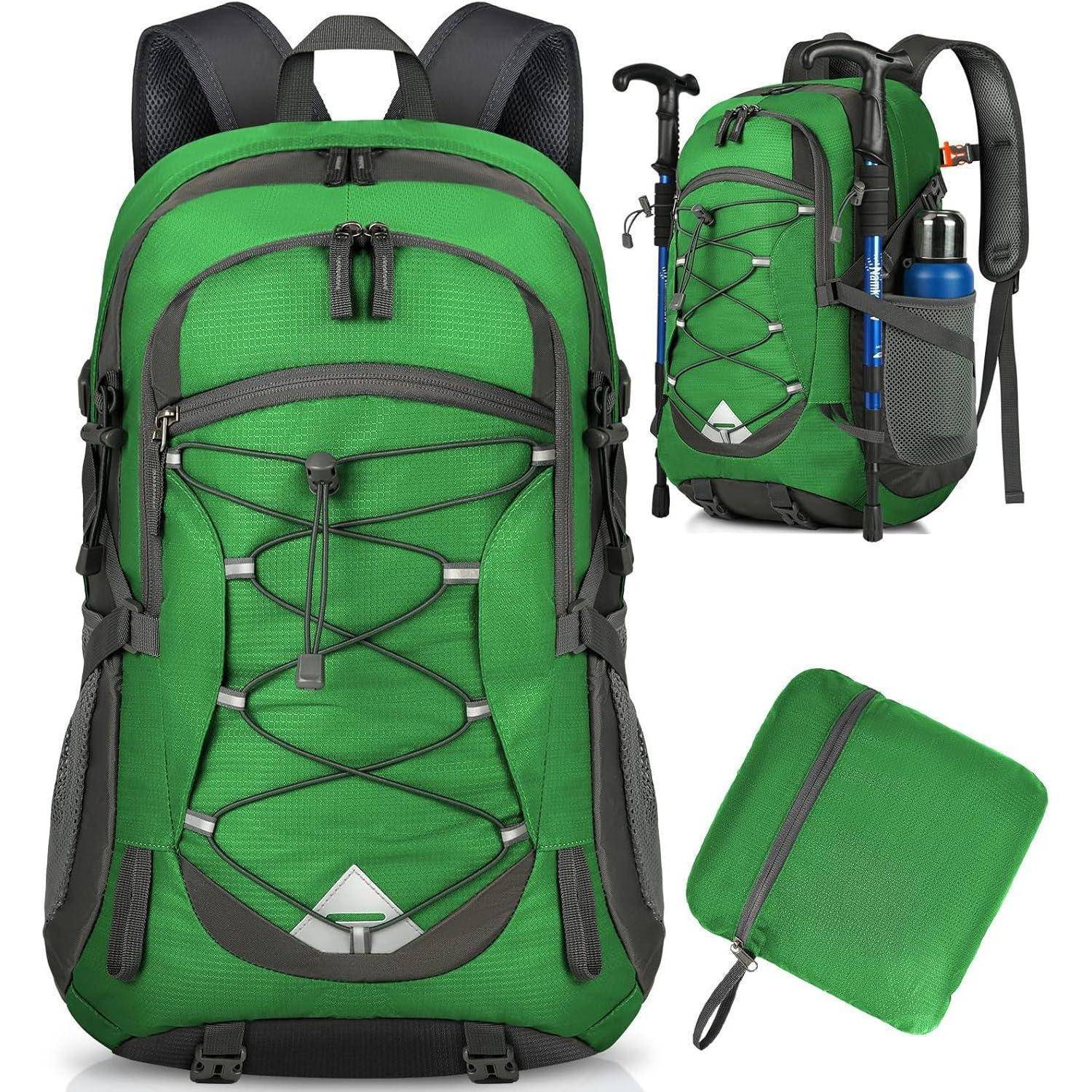 Wanderrucksack 40L Wasserdicht Leicht Faltbar Trekking Sport