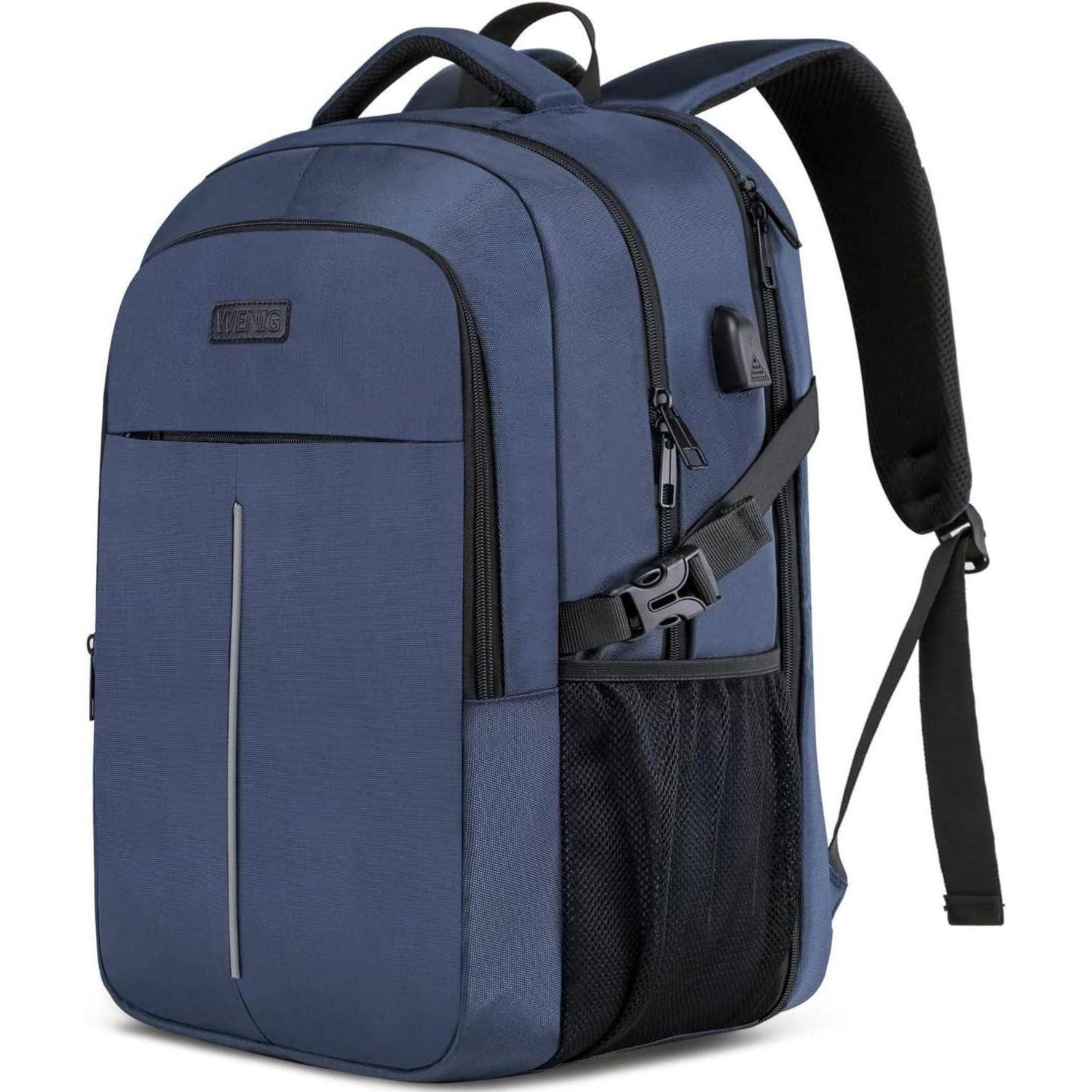 Laptop Rucksack Herren 50L Antidiebstahl Wasserdicht 17.3 Zoll Blau