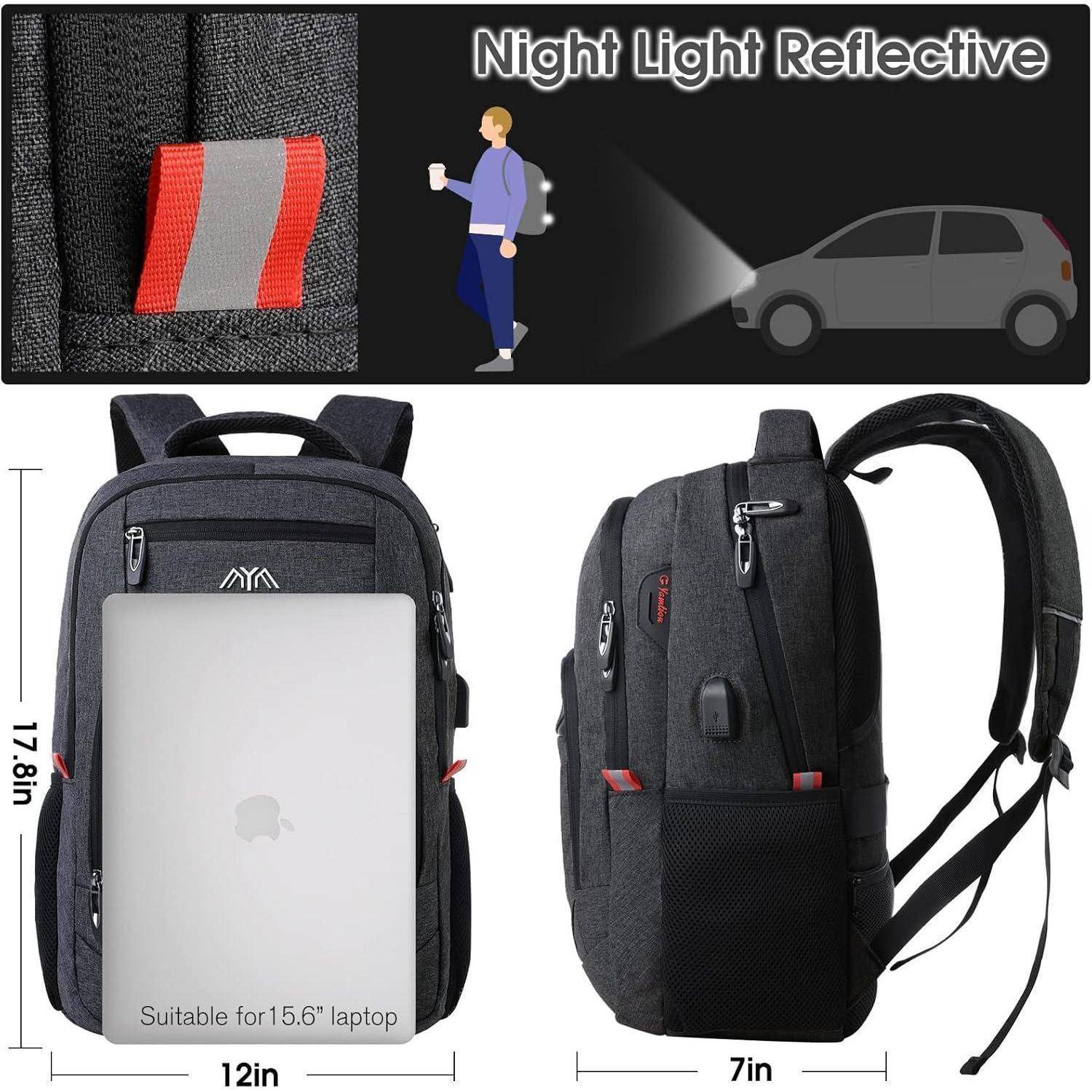 Rucksack Schulrucksack Herren Laptop Wasserdicht Schwarz230 15,6 Zoll