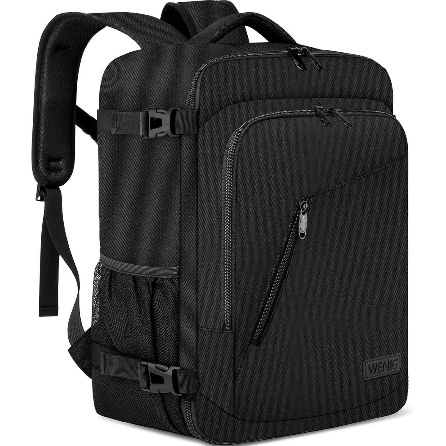 Handgepäck Rucksack 40x30x20 Laptop 14 Schwarz M 40 x 30 x 20cm-24L