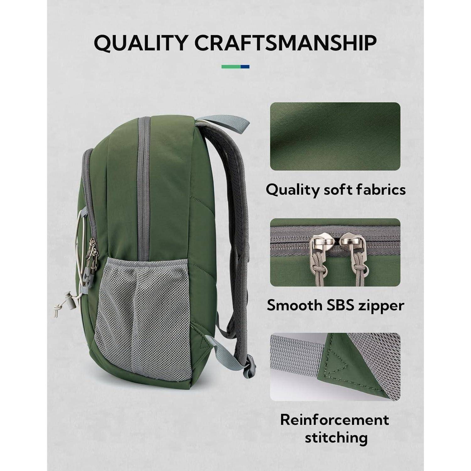 Rucksack 12L Daypack Brustschnalle Wandern Camping Fahrrad Olivgrün