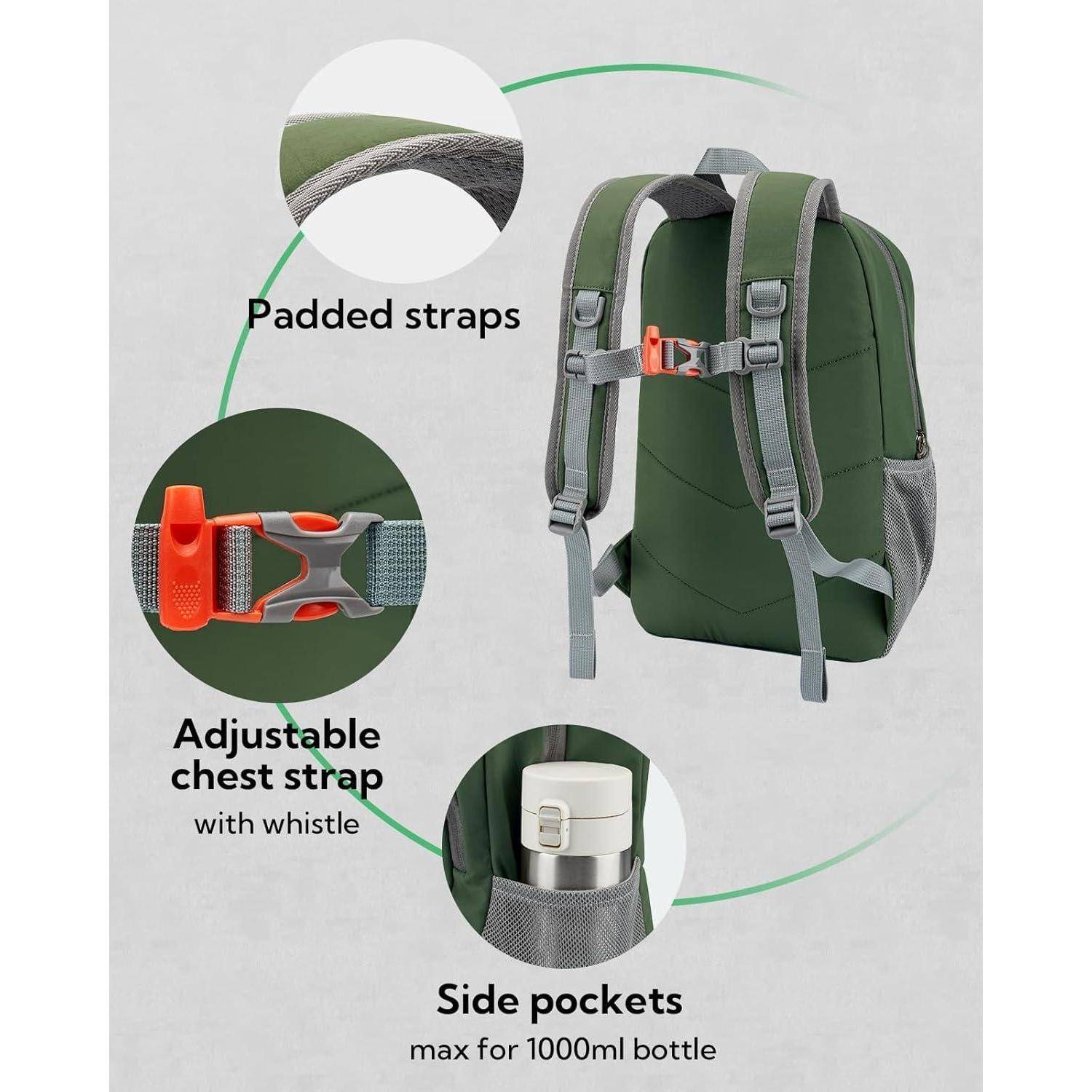 Rucksack 12L Daypack Brustschnalle Wandern Camping Fahrrad Olivgrün