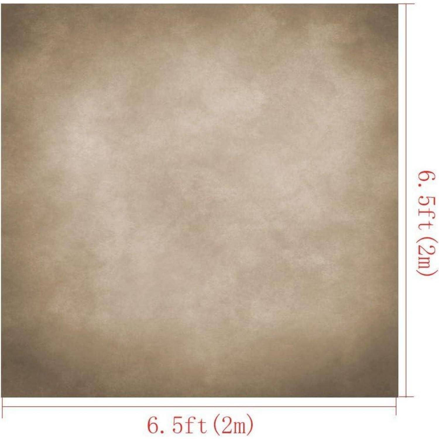 Ein 6,5 Fuß mal 6,5 Fuß großer quadratischer beiger Hintergrund mit einem dezenten strukturierten Muster, geeignet für Fotografie oder Veranstaltungen.