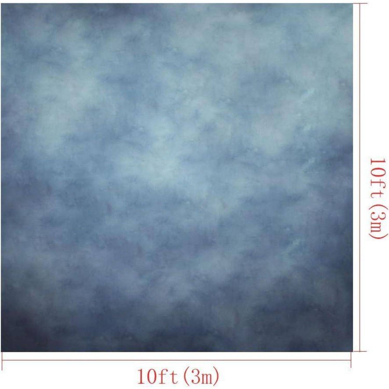 Ein blau-grauer strukturierter Hintergrund, 10 Fuß (3 Meter) quadratisch, geeignet für Foto- oder Videoaufnahmen.