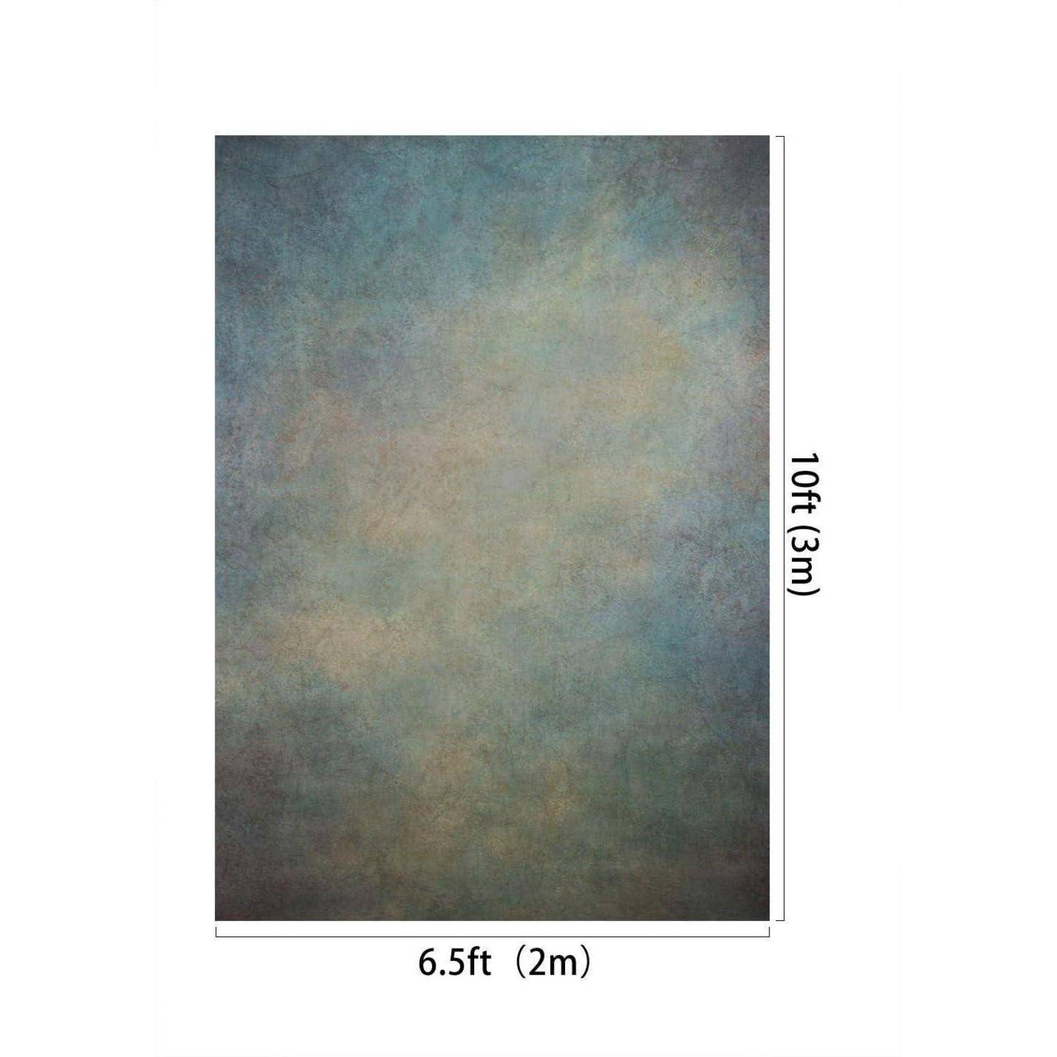 Ein strukturierter Hintergrund mit gedämpften Farben, 10 Fuß (3m) hoch und 6,5 Fuß (2m) breit, ideal für fotografische Zwecke.