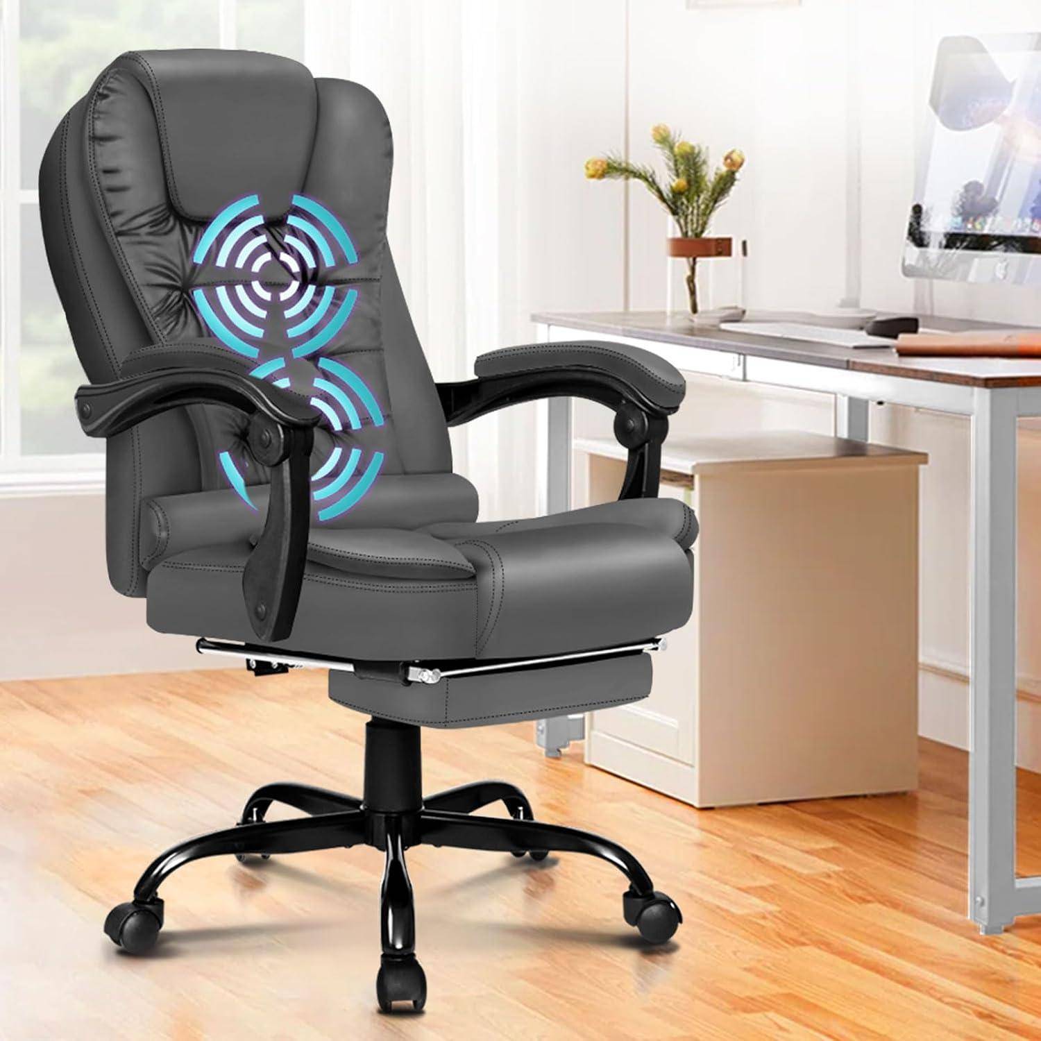 Bürostuhl Gaming Stuhl Leder ergonomisch höhenverstellbar Rollsessel