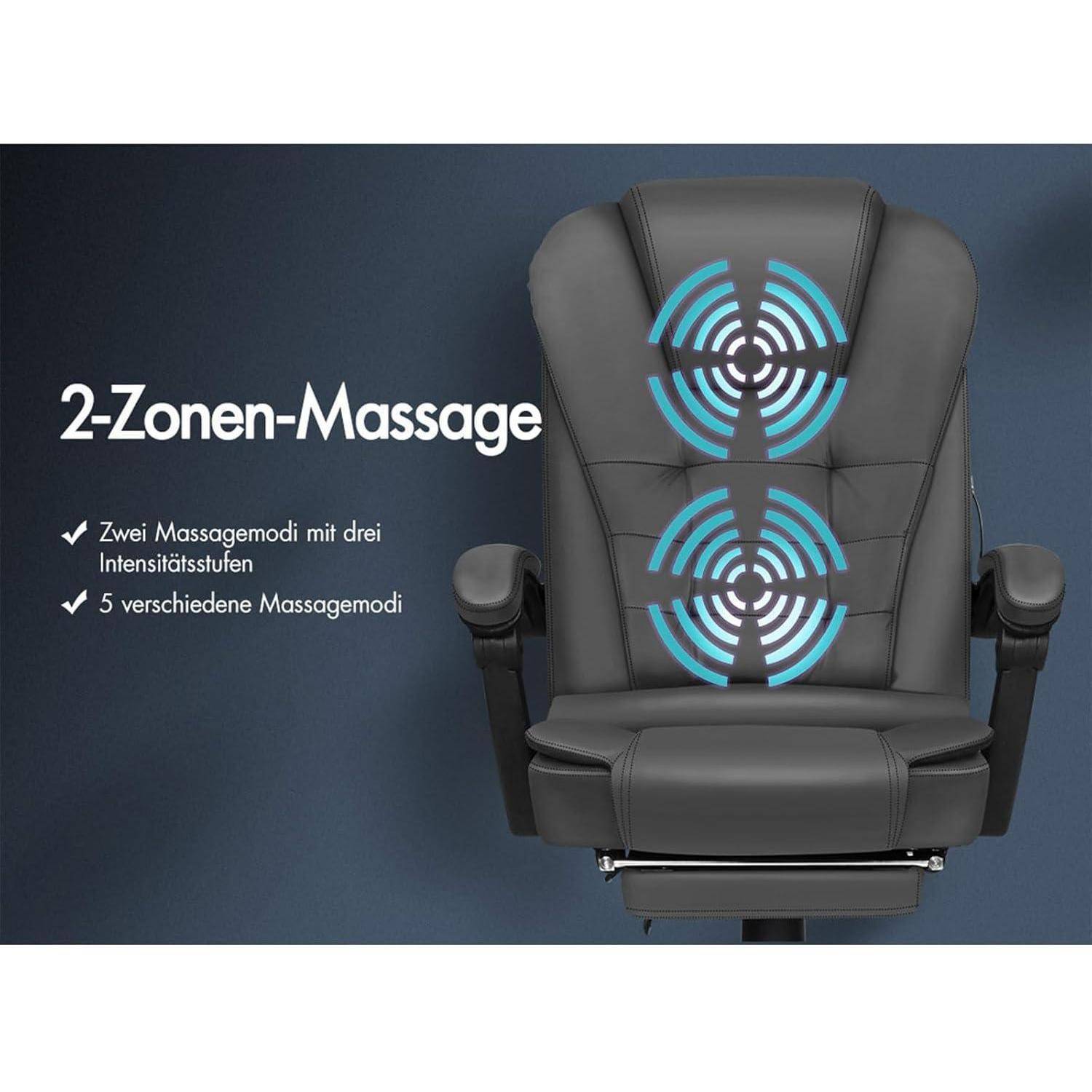 Bürostuhl Gaming Stuhl Leder ergonomisch höhenverstellbar Rollsessel