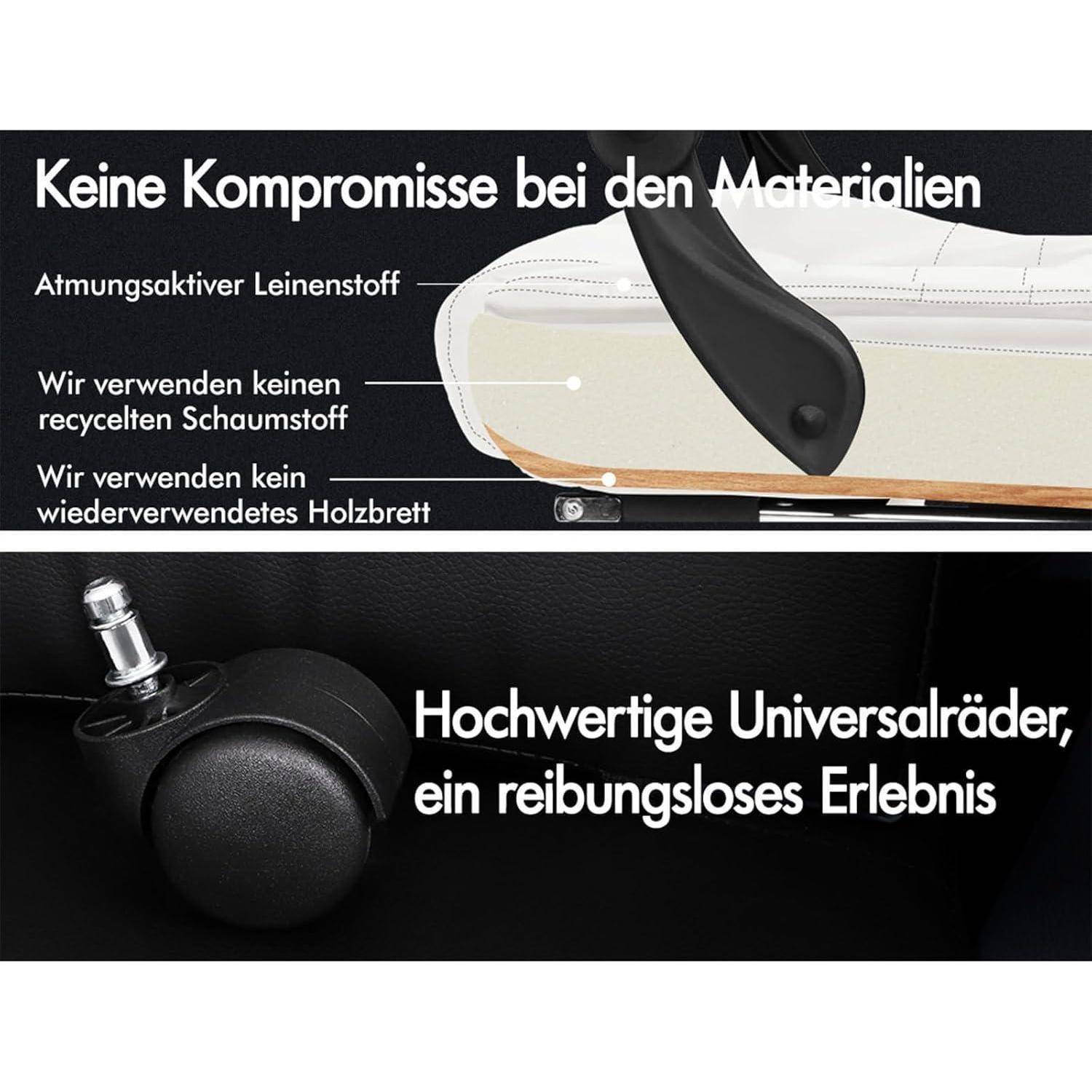 Bürostuhl Computer-Schreibtischstuhl Gaming-Drehstuhl Lordosenstütze