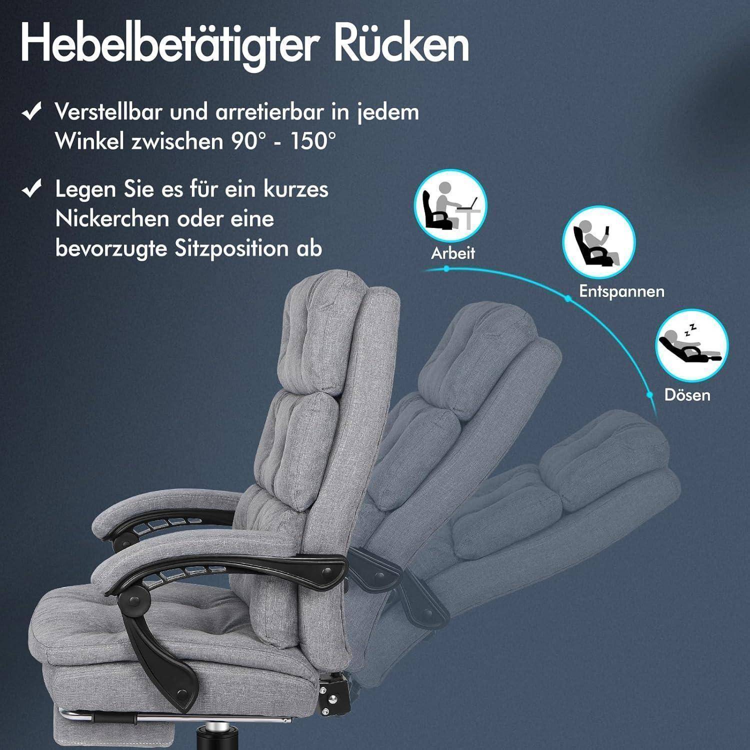 Bürostuhl Ergonomisch Computer Schreibtischstuhl Fußstütze Netzstuhl