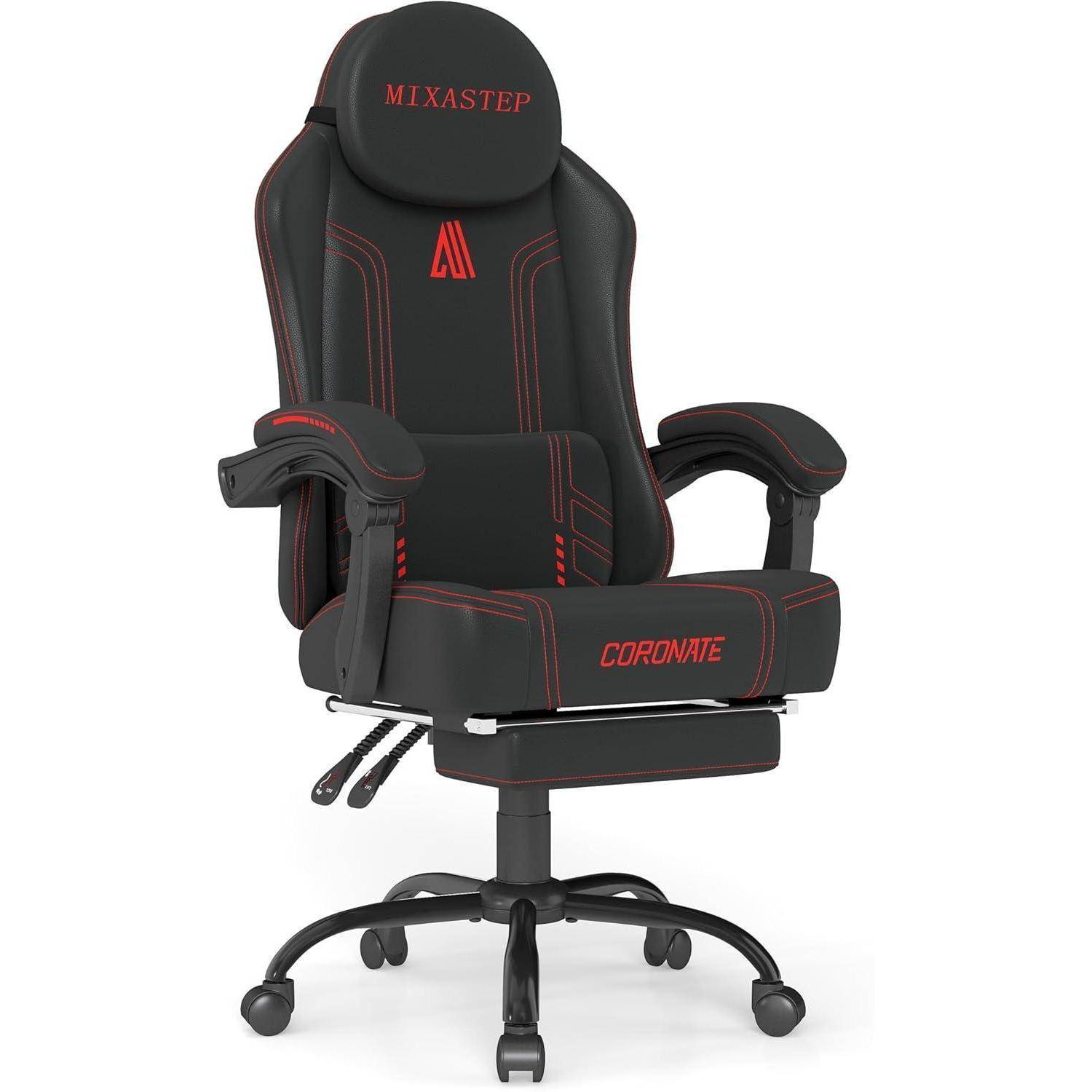 Ergonomischer Gaming Stuhl 360° Drehfunktion Rückenlehne verstellbar