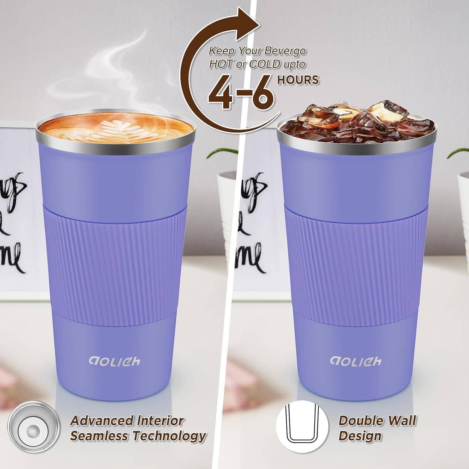 Thermobecher Kaffeebecher auslaufsicherer Deckel Edelstahl Travel Mug