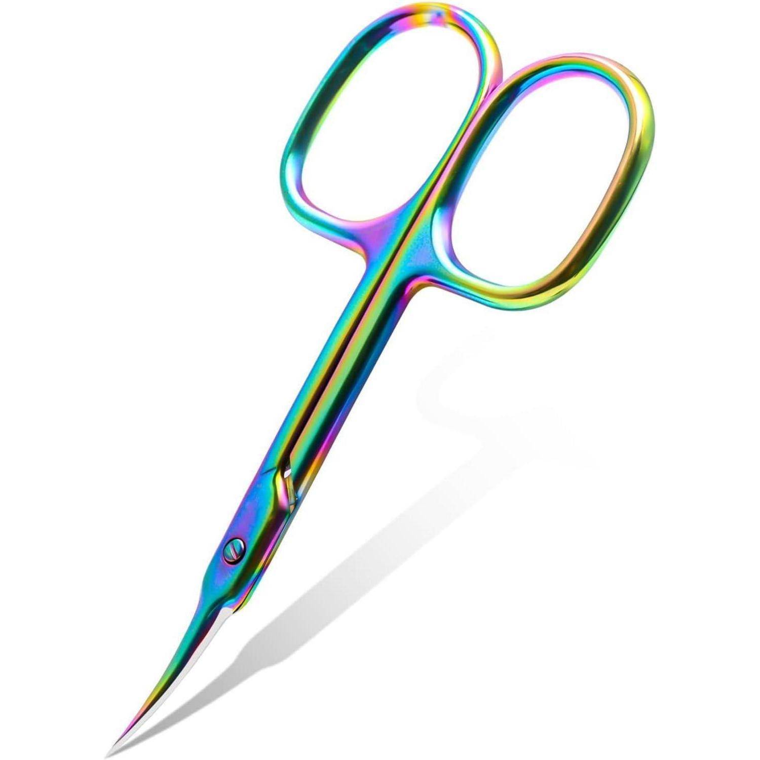 Professionelle Nagelhautschere mit gebogener Spitze aus Edelstahl