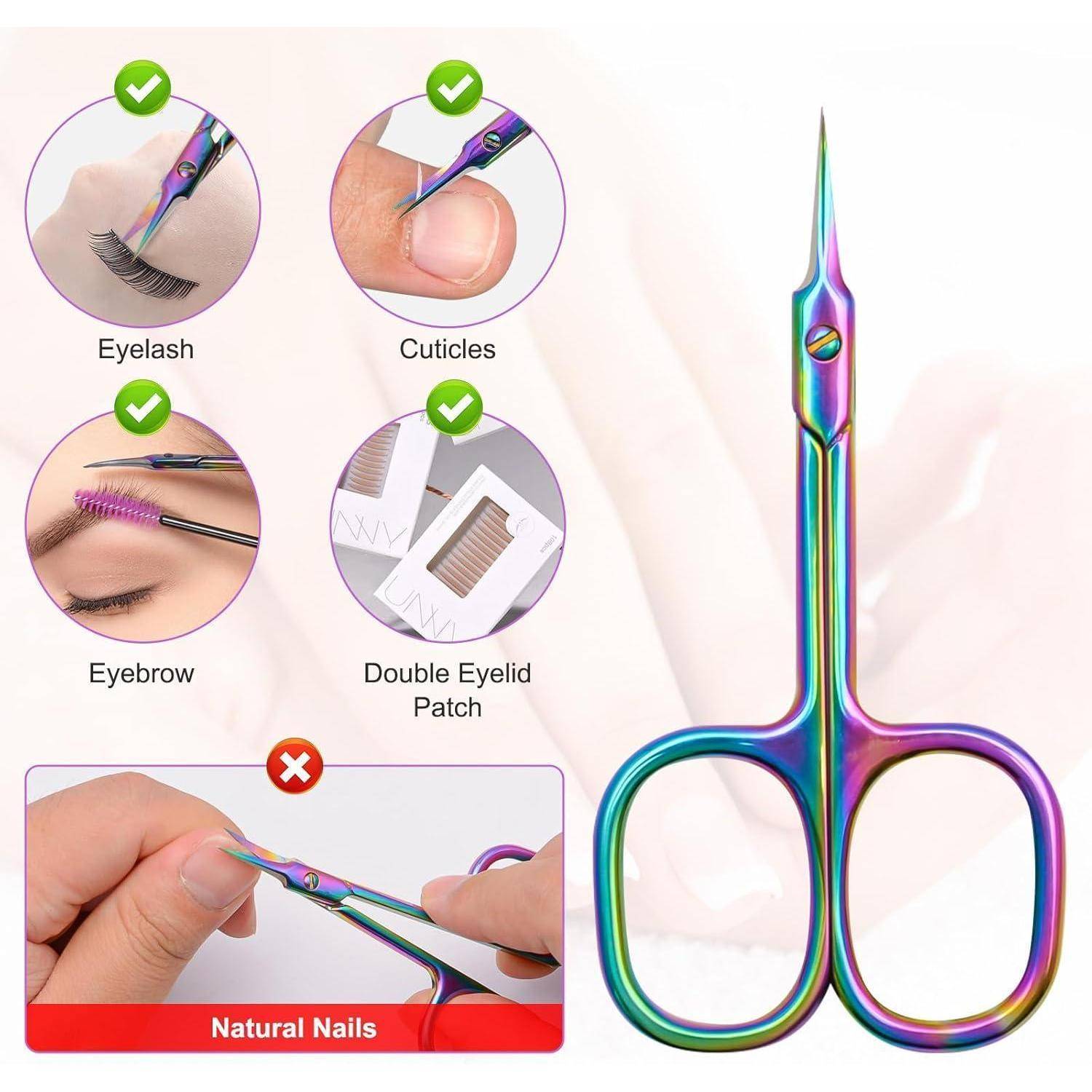 Professionelle Nagelhautschere mit gebogener Spitze aus Edelstahl