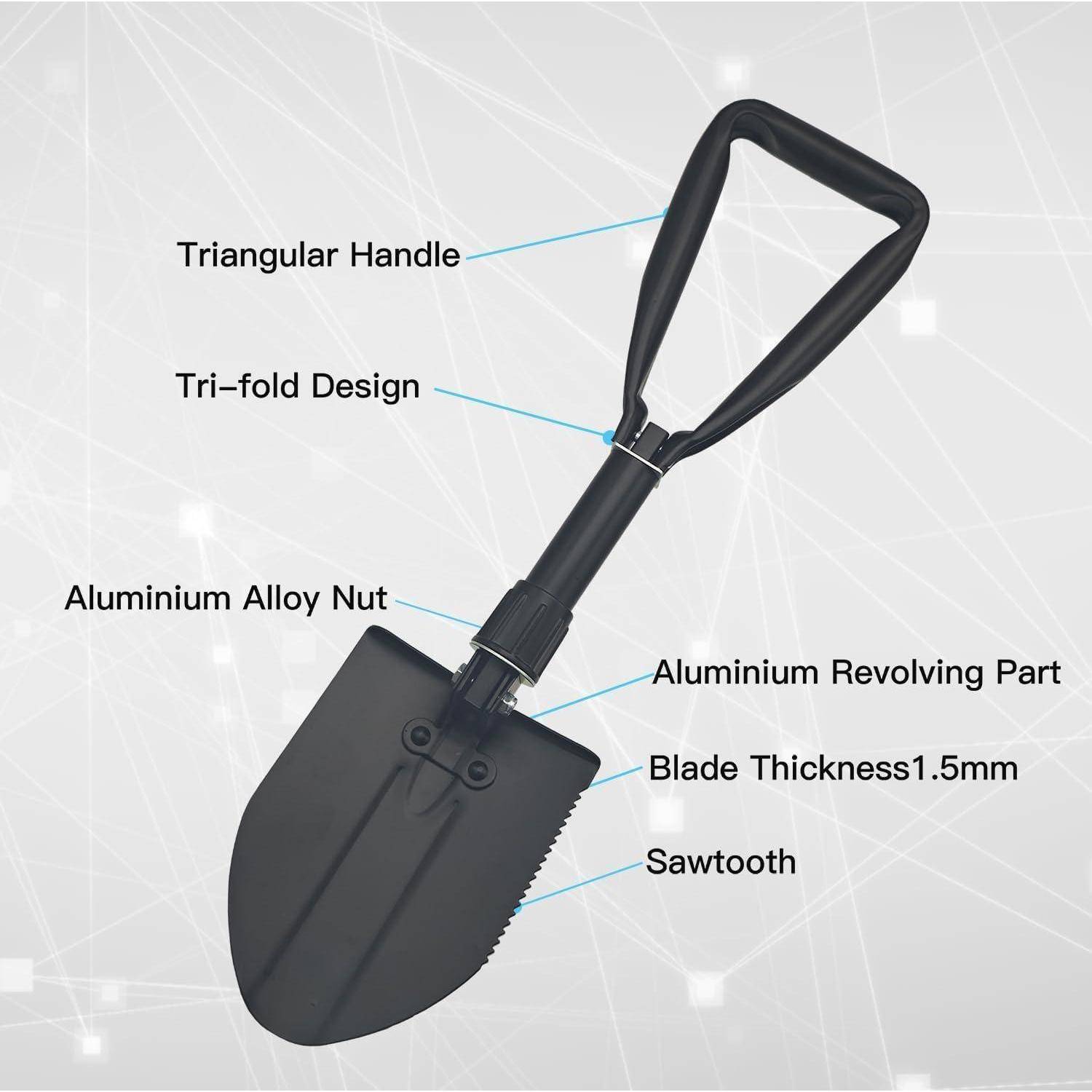 Klappspaten Camping Hochfester Kohlenstoffstahl Schaufel