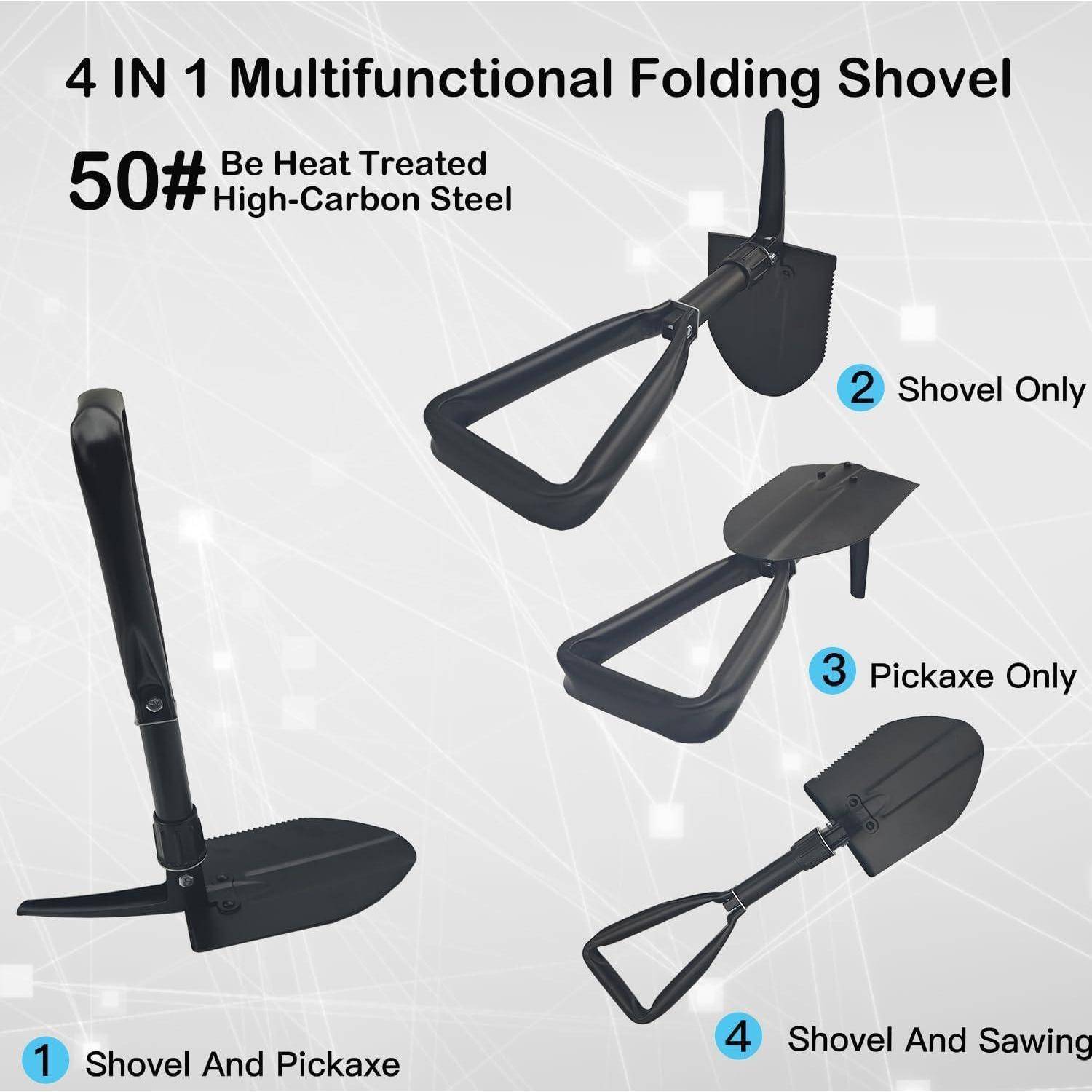 Klappspaten Camping Hochfester Kohlenstoffstahl Schaufel