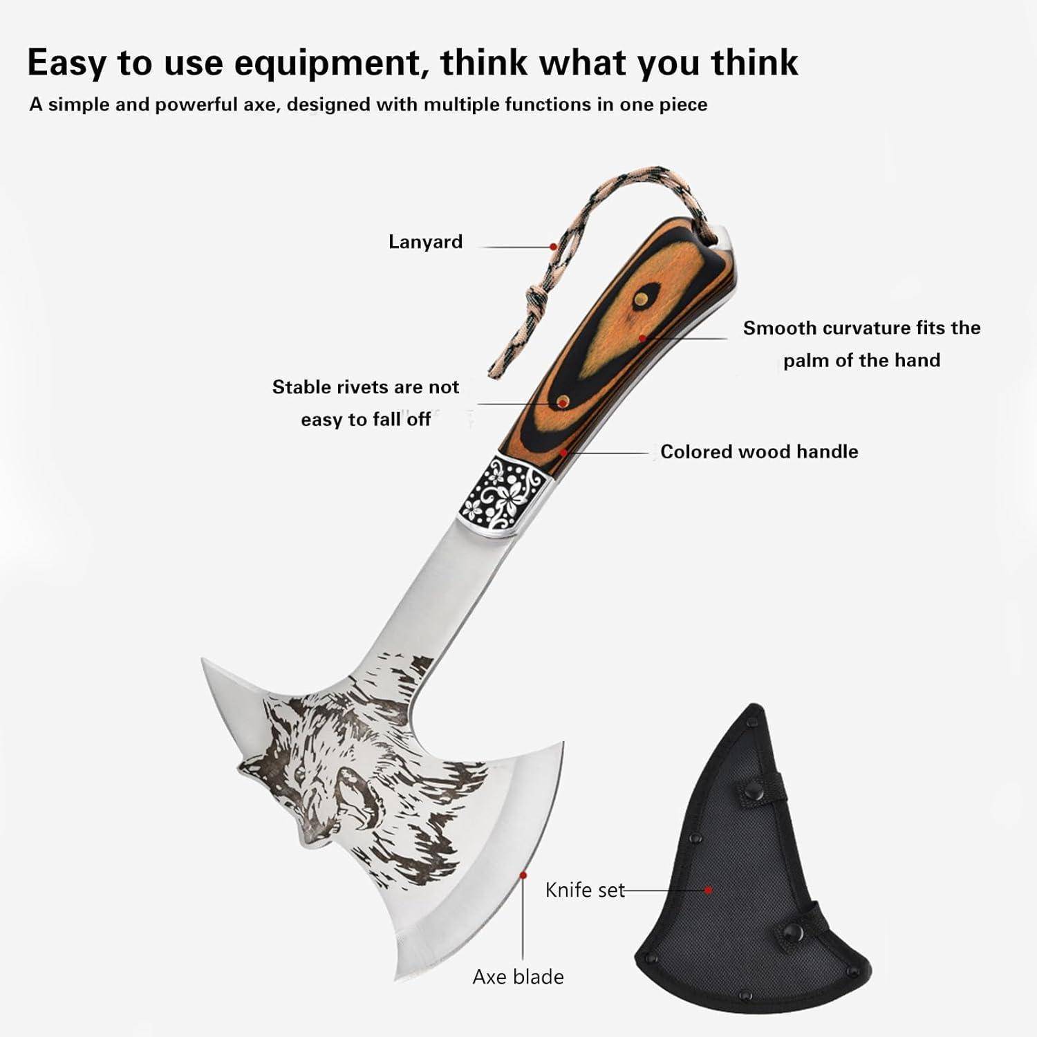 Multifunktionsaxt tragbar robust rutschfester Griff Camping