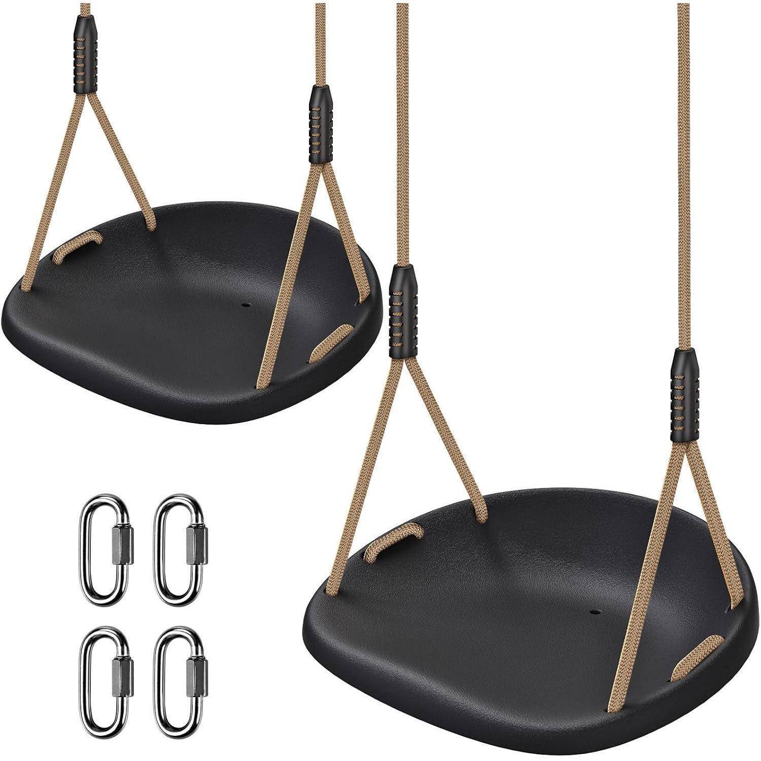 Schaukel Babyschaukel Schaukelbrett 2er 2 Pack Schwarz-concaved-2er