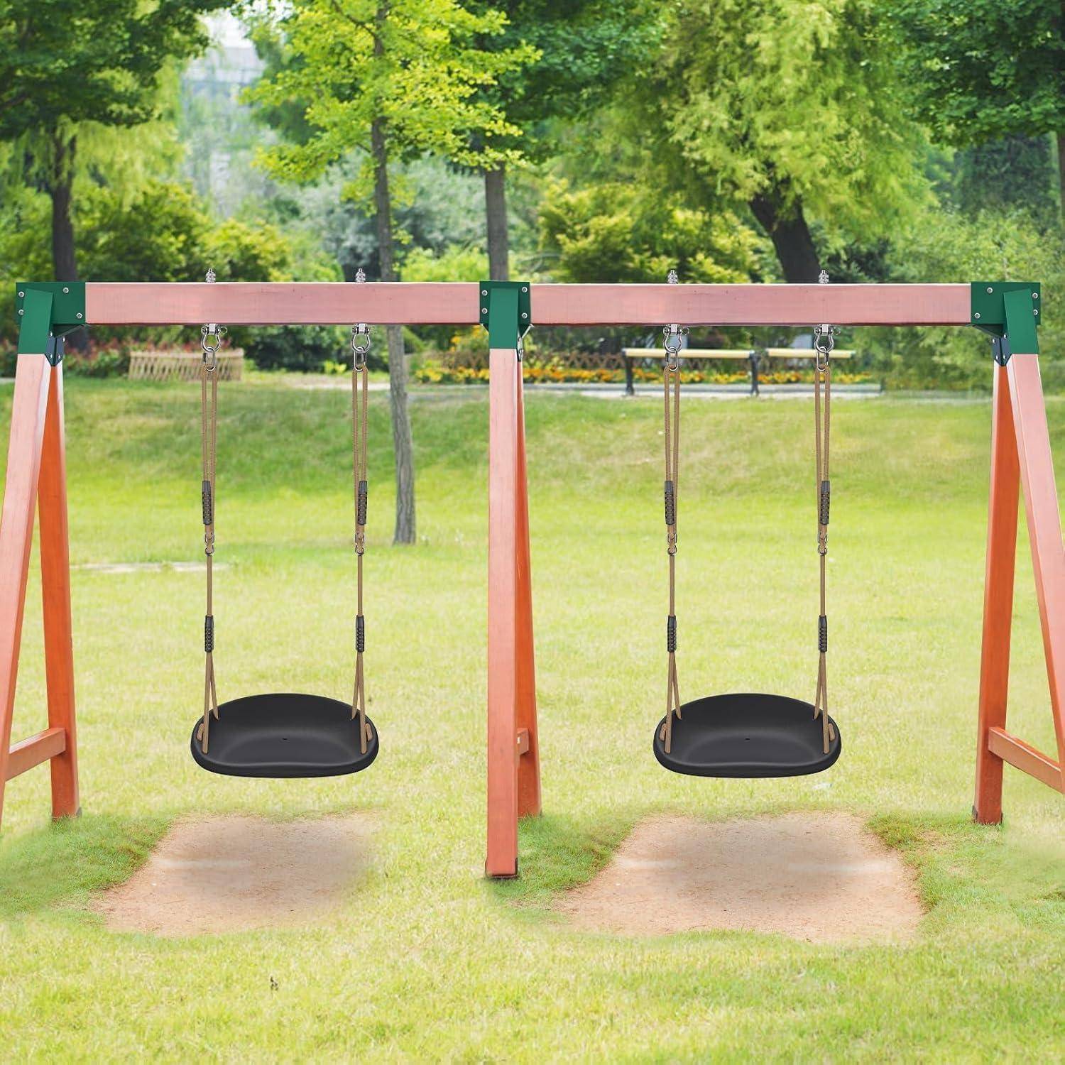 Schaukel Babyschaukel Schaukelbrett 2er 2 Pack Schwarz-concaved-2er