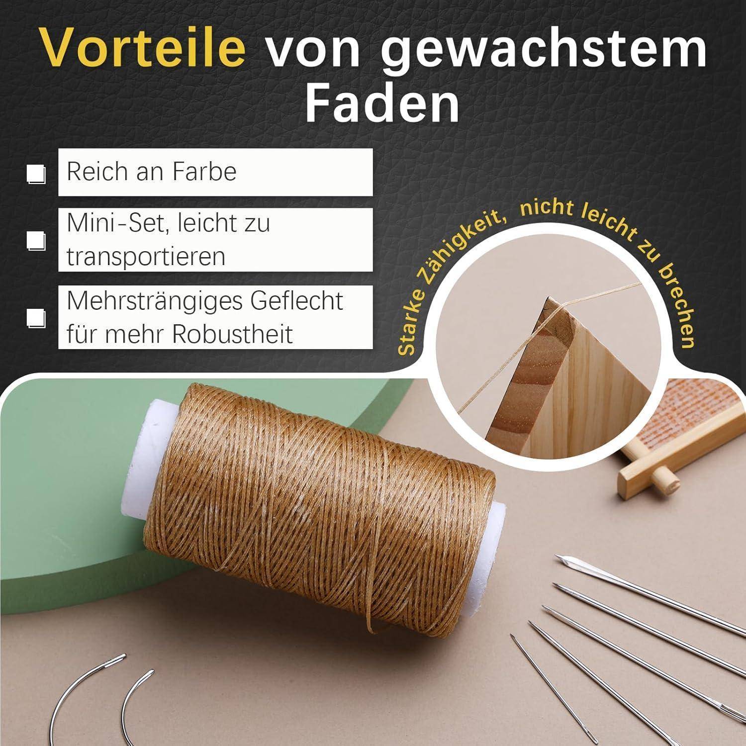 DIY Namner Lederfaden Set: 150D Wachsfaden